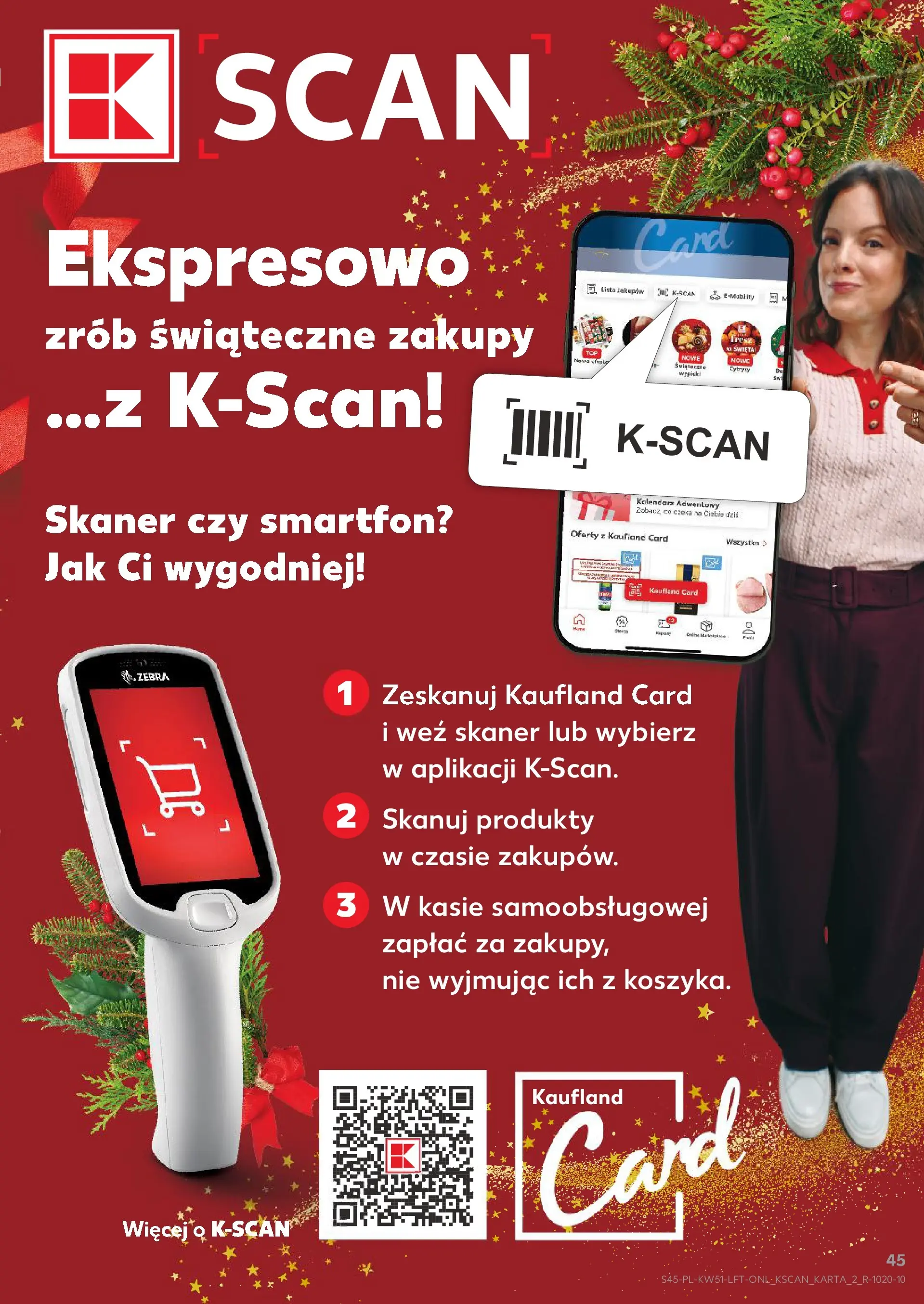 Kaufland gazetka od 17.12.2025 | Boże Narodzenie 🎄🎁 | Strona: 45 | Produkty: Smartfon, Kalendarz adwentowy, Kalendarz, Skaner
