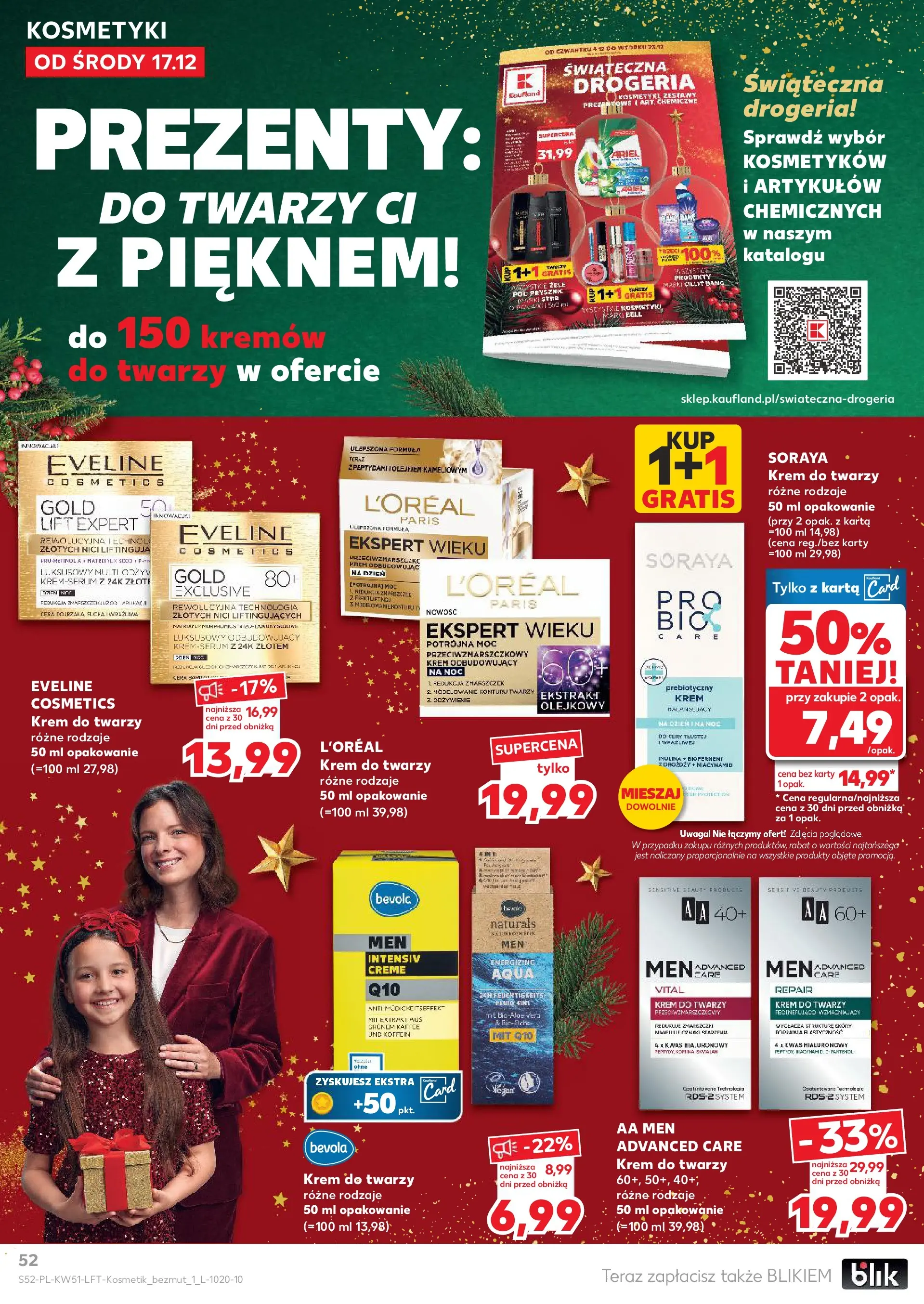 Kaufland gazetka od 17.12.2025 | Boże Narodzenie 🎄🎁 | Strona: 52 | Produkty: Drogeria, Kosmetyki, Krem, Krem do twarzy