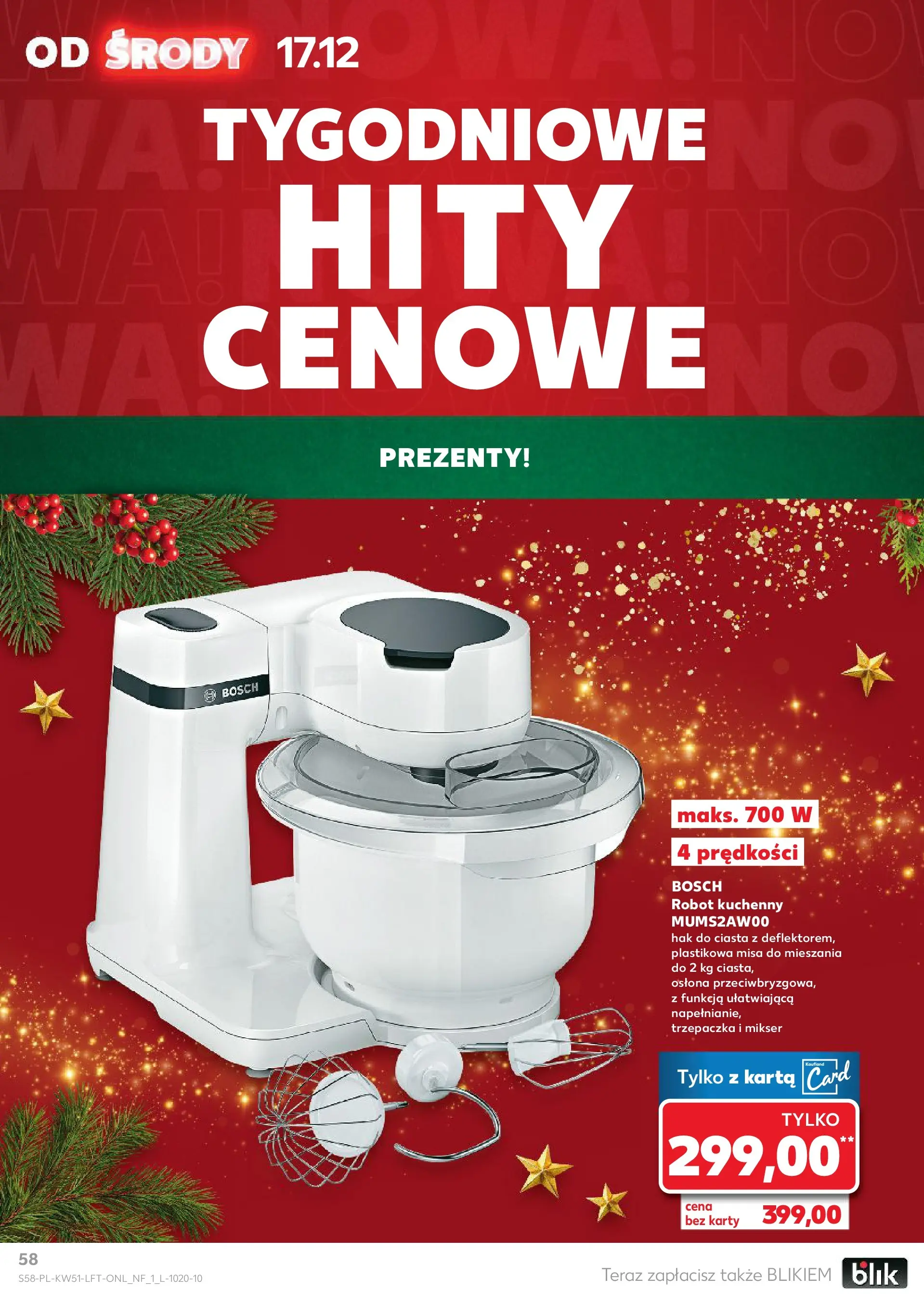 Kaufland gazetka od 17.12.2025 | Boże Narodzenie 🎄🎁 | Strona: 58 | Produkty: Robot kuchenny, Mikser, Trzepaczka, Robot