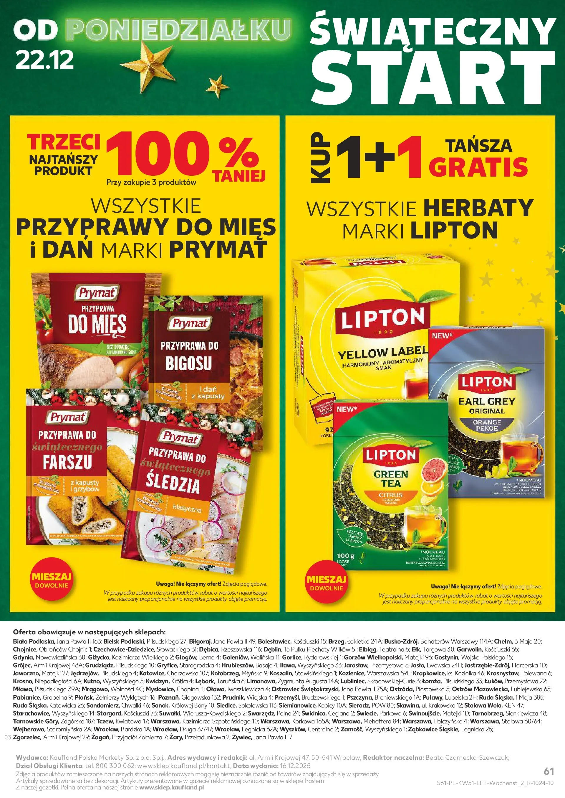 Kaufland gazetka od 17.12.2025 | Boże Narodzenie 🎄🎁 | Strona: 61 | Produkty: Przyprawy