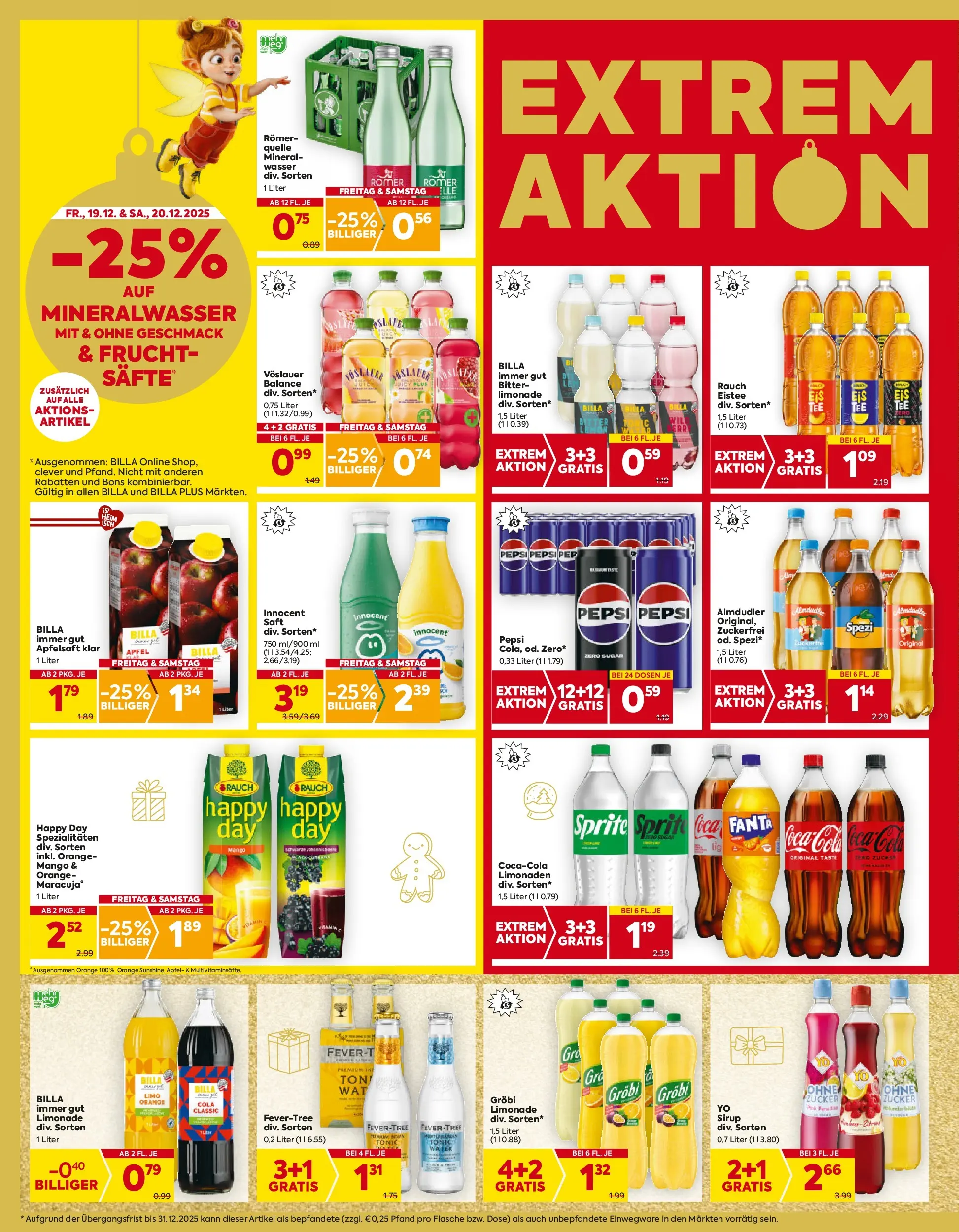 Billa Flugblatt - Wien ab 18.12.2025 - Angebote, Prospekt | Seite: 2 | Produkte: Wasser, Zucker, Mango, Äpfel