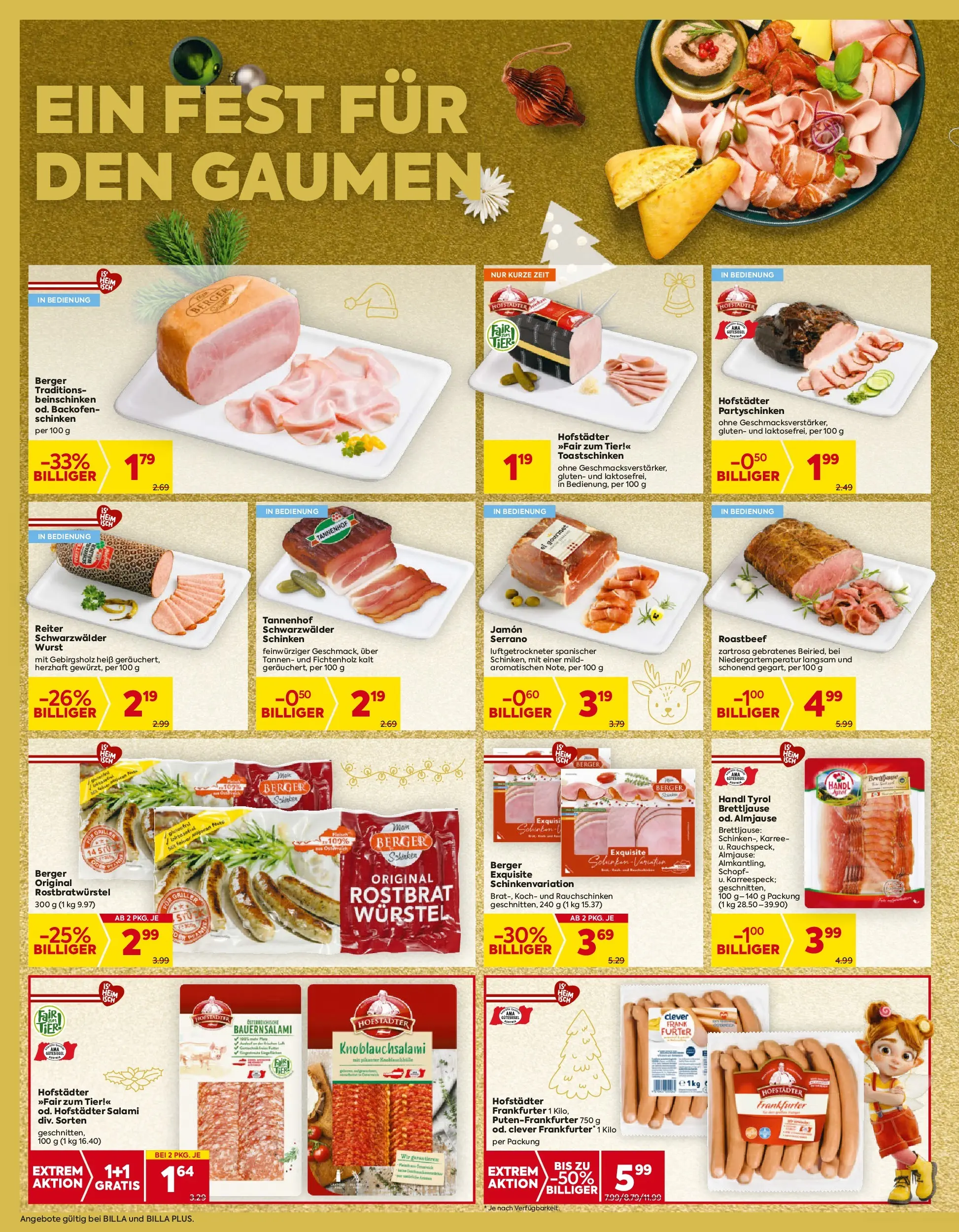 Billa Flugblatt - Wien ab 18.12.2025 - Angebote, Prospekt | Seite: 8 | Produkte: Wurst, Cage de football, Salami, Schinken
