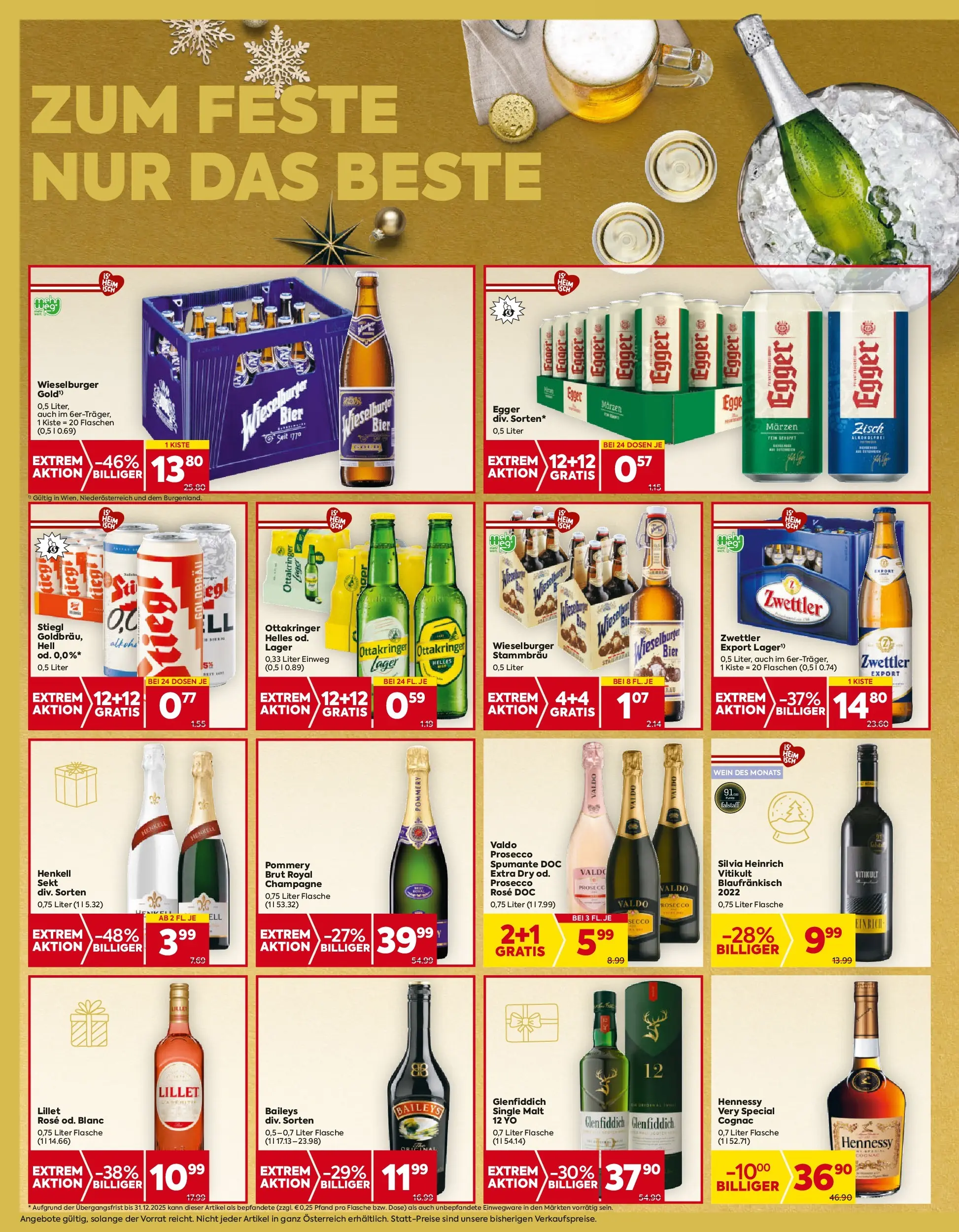 Billa Flugblatt - Stoob, Hornstein, Guessing ab 18.12.2025 - Angebote, Prospekt | Seite: 14 | Produkte: Wein, Bier