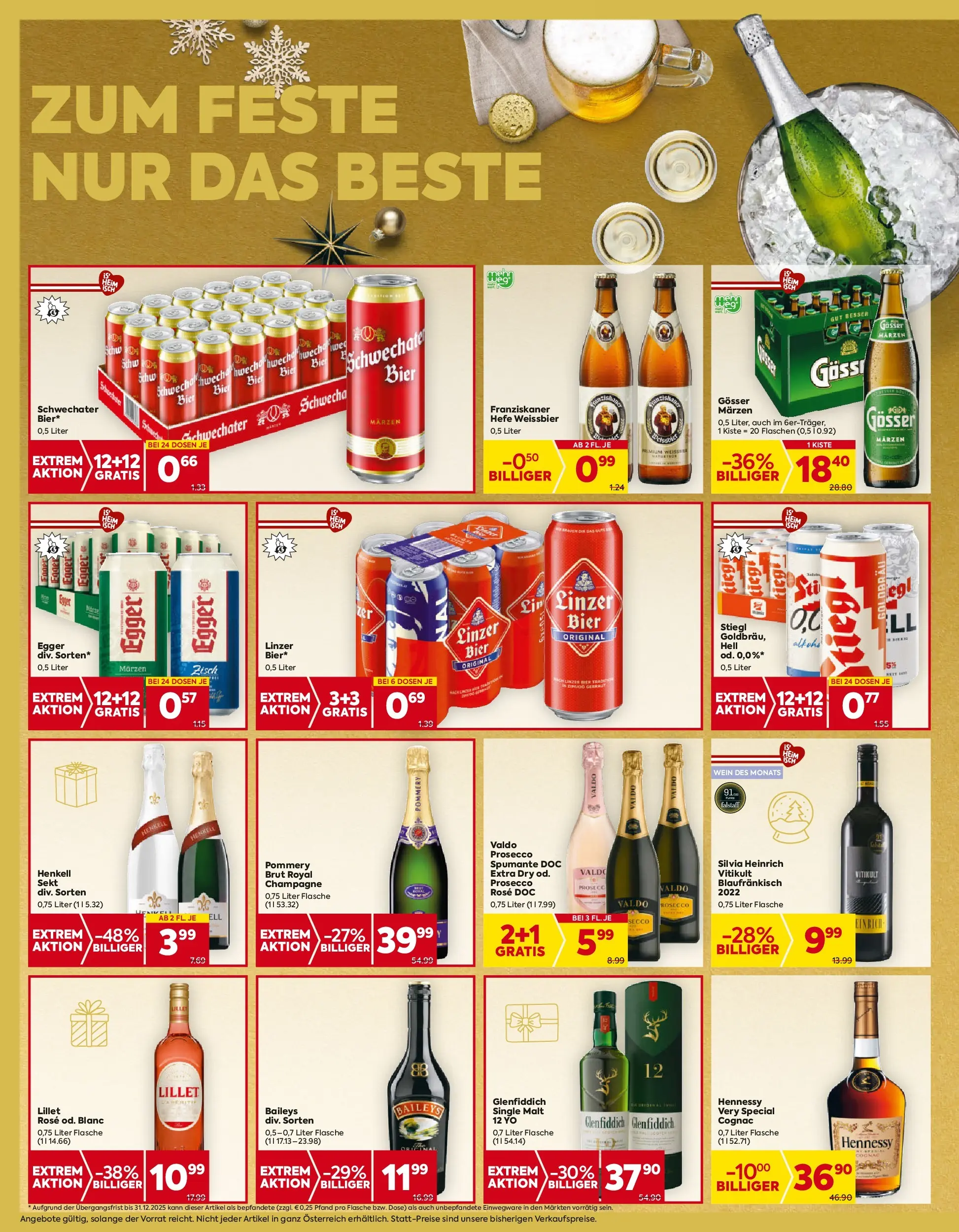 Billa Flugblatt - Grieskirchen, Wallern An Der Trattnach, Ansfelden ab 18.12.2025 - Angebote, Prospekt | Seite: 14 | Produkte: Wein, Bier