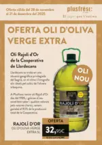 Plusfresc Oferta Oli D'oliva Verge Extra - hasta el 21.12.2025