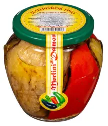 Merlini Danimond Зеленчуков триз или Салата от печени чушки