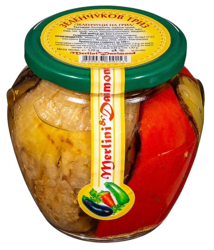 Merlini Danimond Зеленчуков триз или Салата от печени чушки