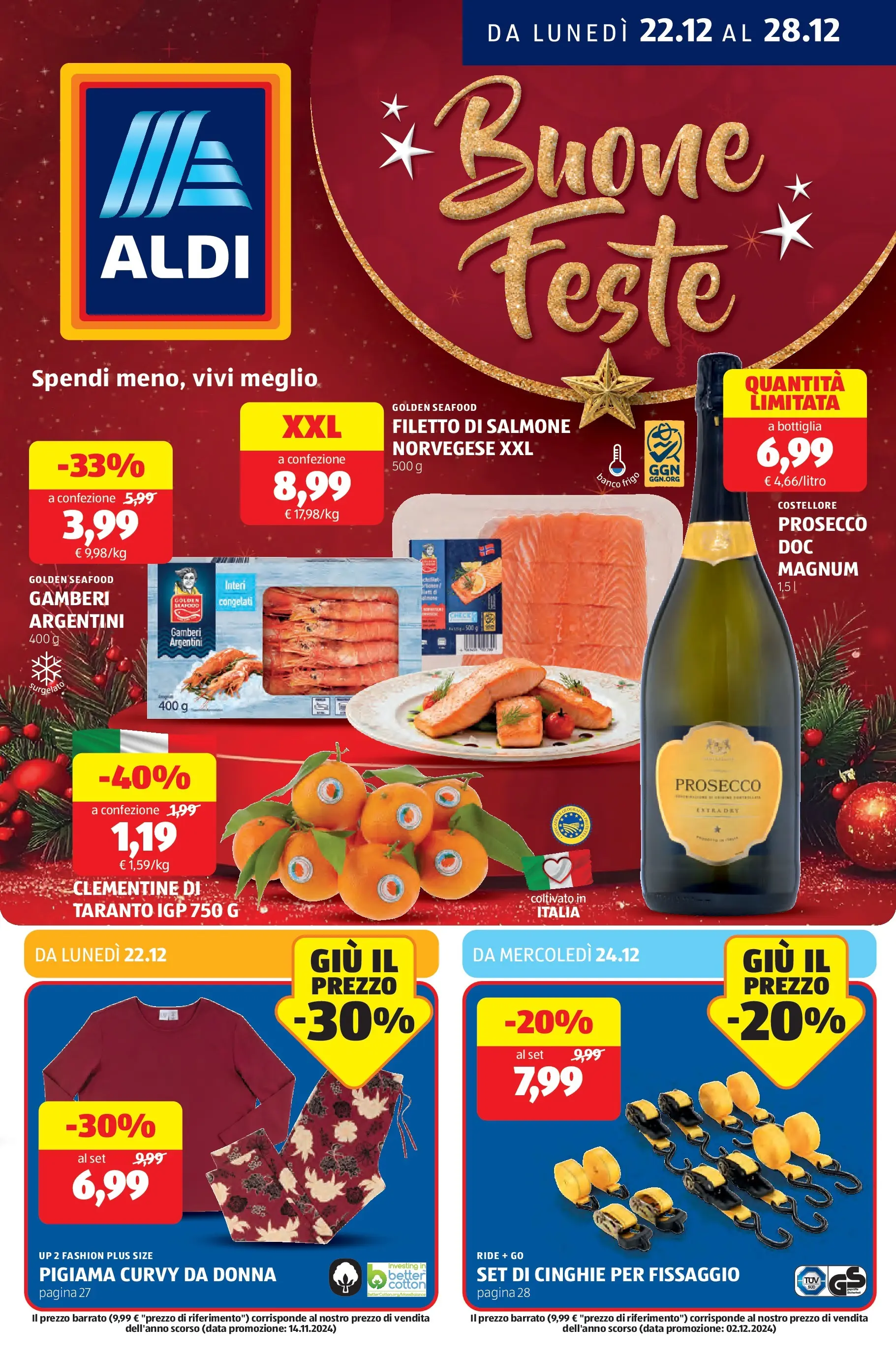 Nuovo Aldi - Buone Feste dal 21/12/2025 > offerte anteprima 🛍️ | Pagina: 1 | Prodotti: Gamberi, Prosecco, Pigiama, Data