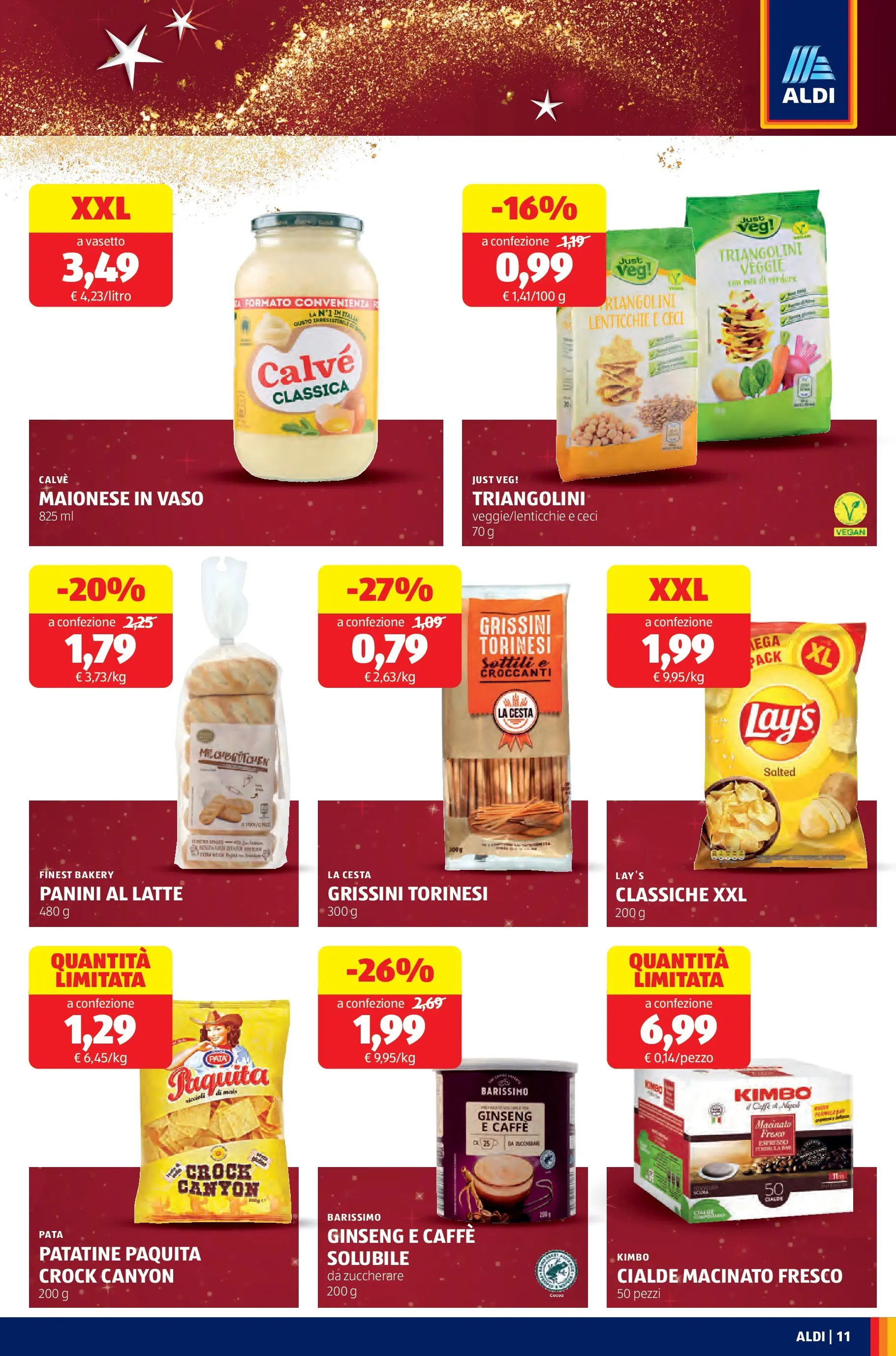Nuovo Aldi - Buone Feste dal 21/12/2025 > offerte anteprima 🛍️ | Pagina: 11 | Prodotti: Caffè, Lenticchie, Grissini, Macinato