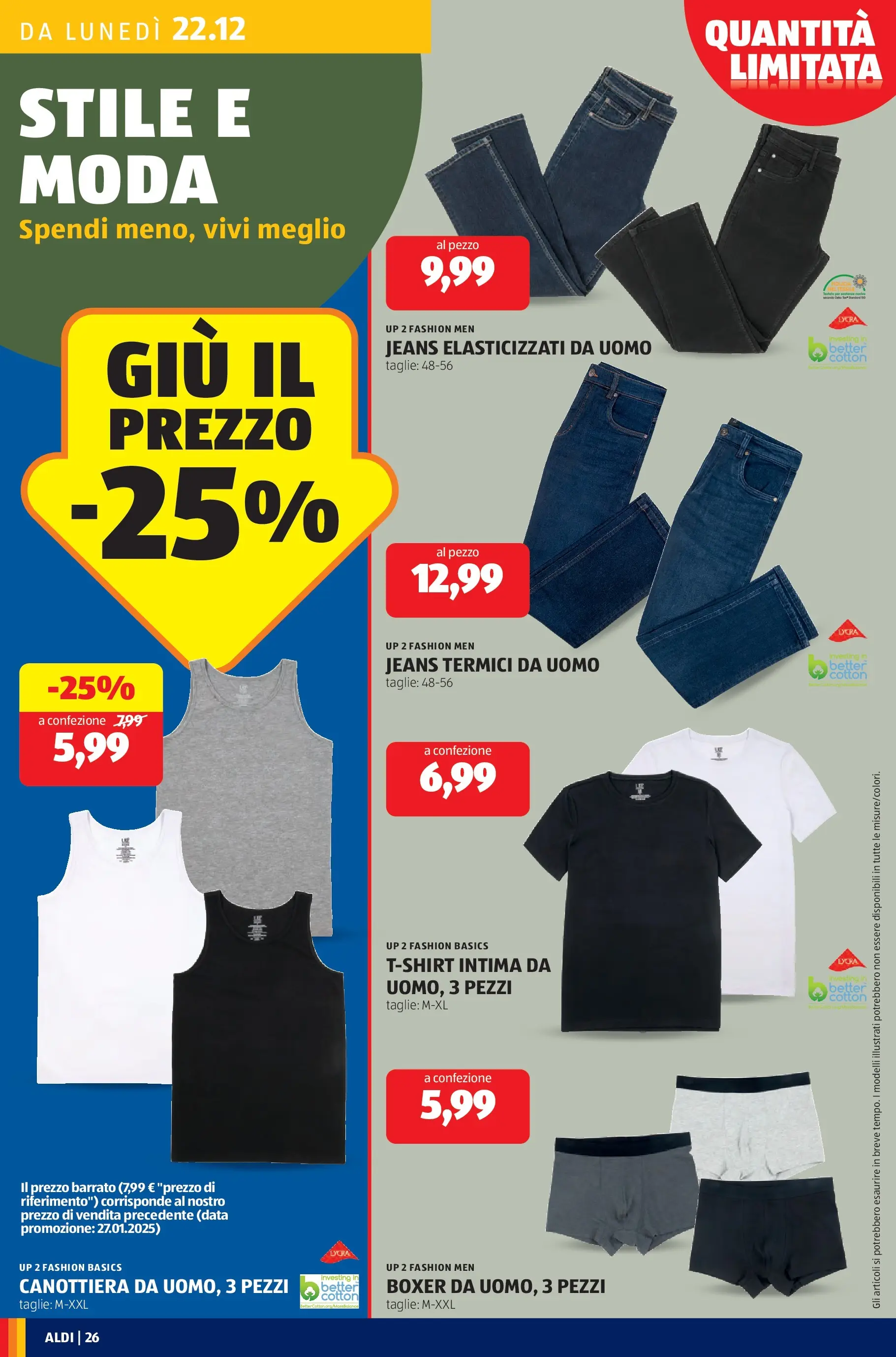 Nuovo Aldi - Buone Feste dal 21/12/2025 > offerte anteprima 🛍️ | Pagina: 26 | Prodotti: Boxer, Top, T-shirt, Data