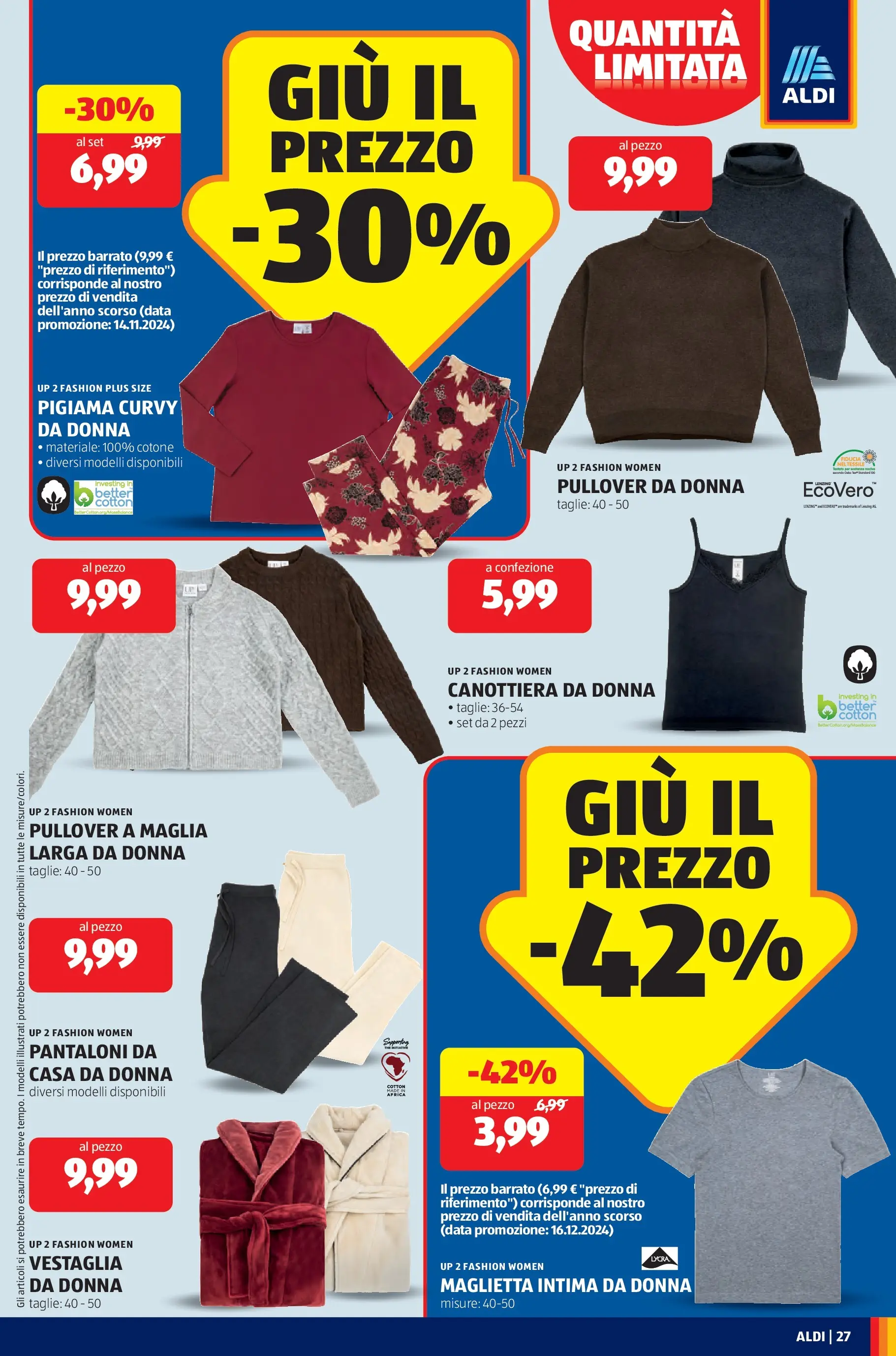 Nuovo Aldi - Buone Feste dal 21/12/2025 > offerte anteprima 🛍️ | Pagina: 27 | Prodotti: Pigiama, Top, T-shirt, Maglietta