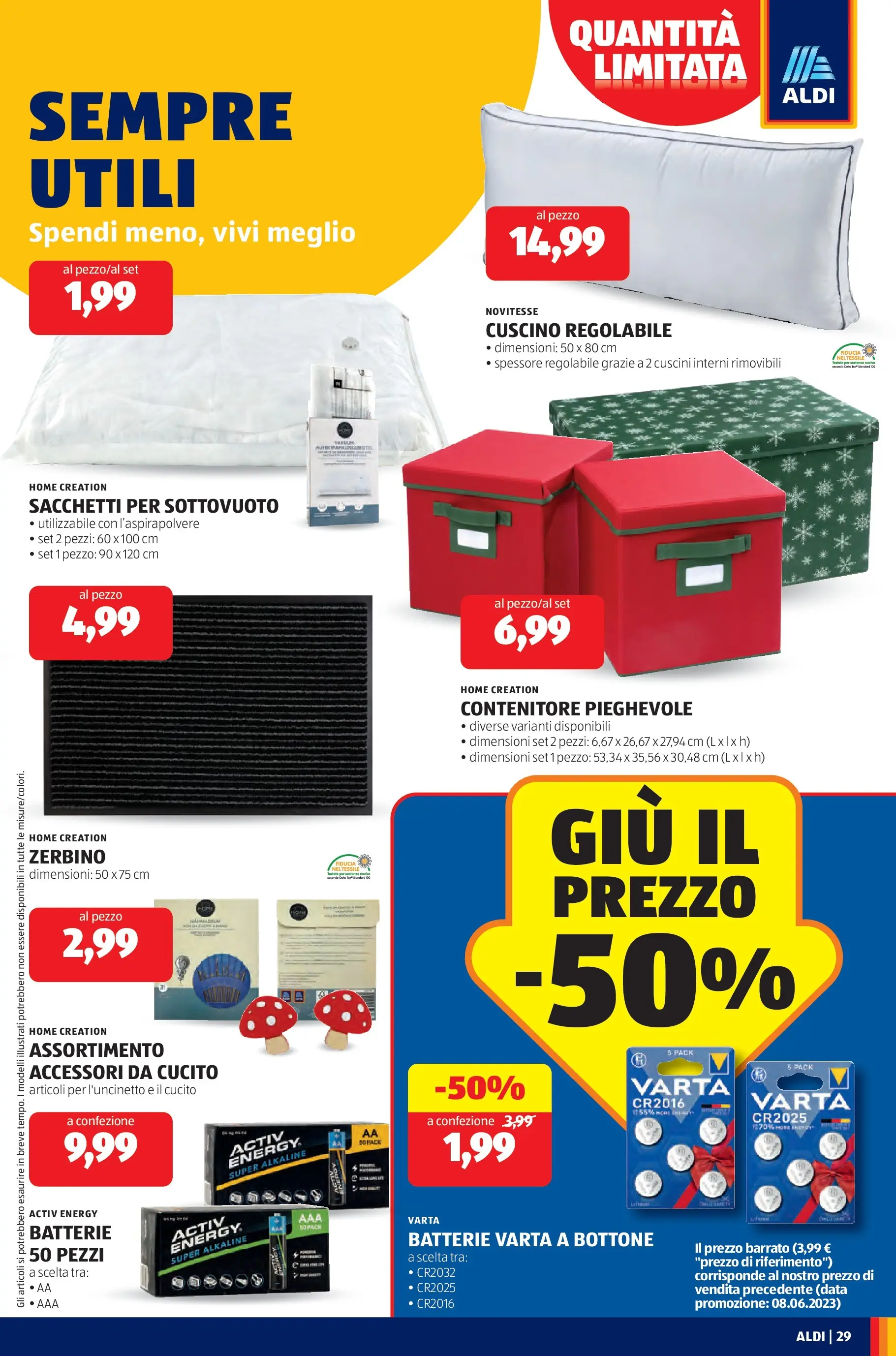 Nuovo Aldi - Buone Feste dal 21/12/2025 > offerte anteprima 🛍️ | Pagina: 29 | Prodotti: Data, Contenitore, Cuscino, Zerbino
