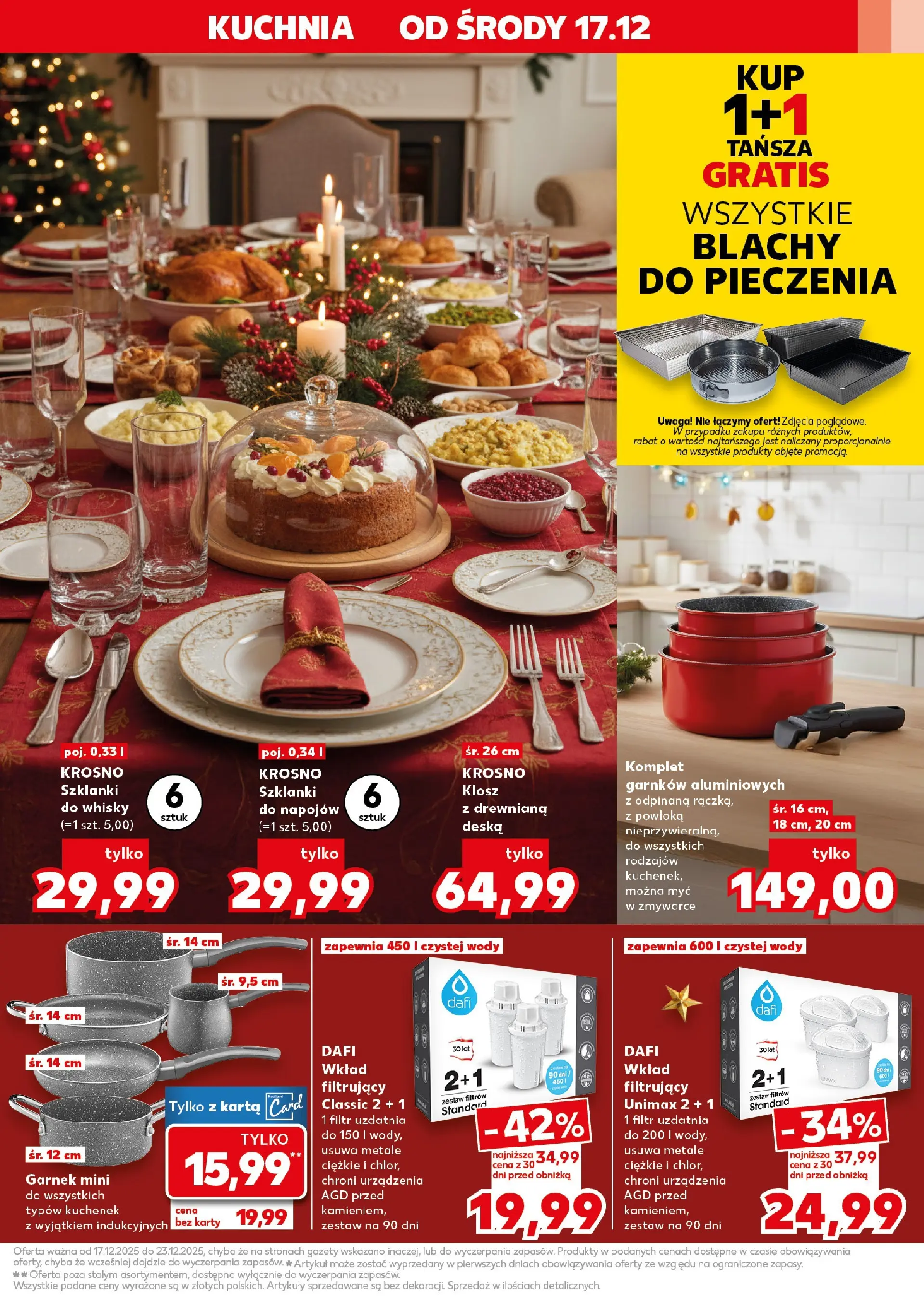 Kaufland gazetka od 17.12.2025 | Boże Narodzenie 🎄🎁 | Strona: 9 | Produkty: Karta, Garnek, Szklanki, Whisky