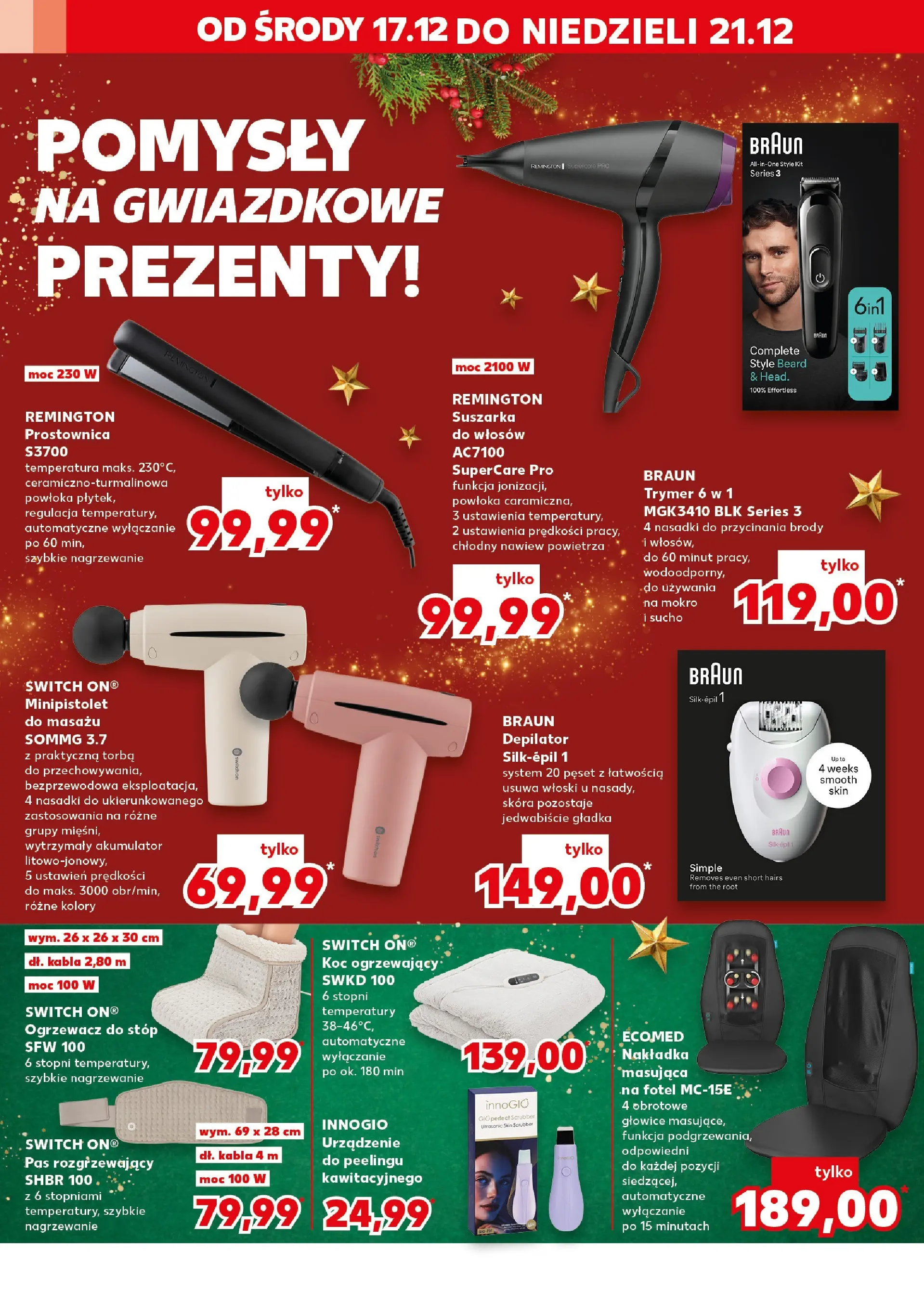 Kaufland gazetka od 17.12.2025 | Boże Narodzenie 🎄🎁 | Strona: 10 | Produkty: Torba, Suszarka, Depilator, Prostownica