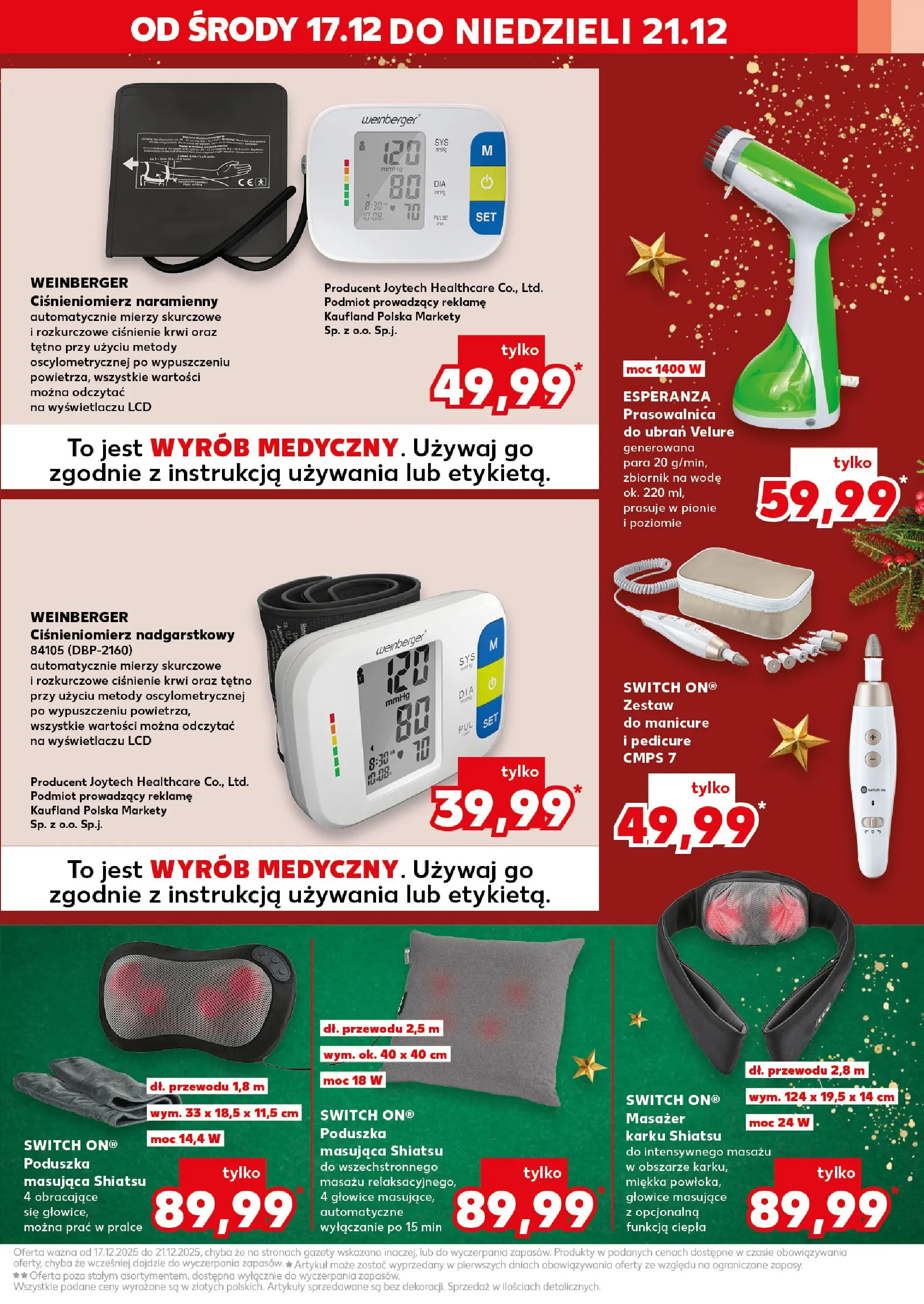 Kaufland gazetka od 17.12.2025 | Boże Narodzenie 🎄🎁 | Strona: 11 | Produkty: Ciśnieniomierz, Poduszka