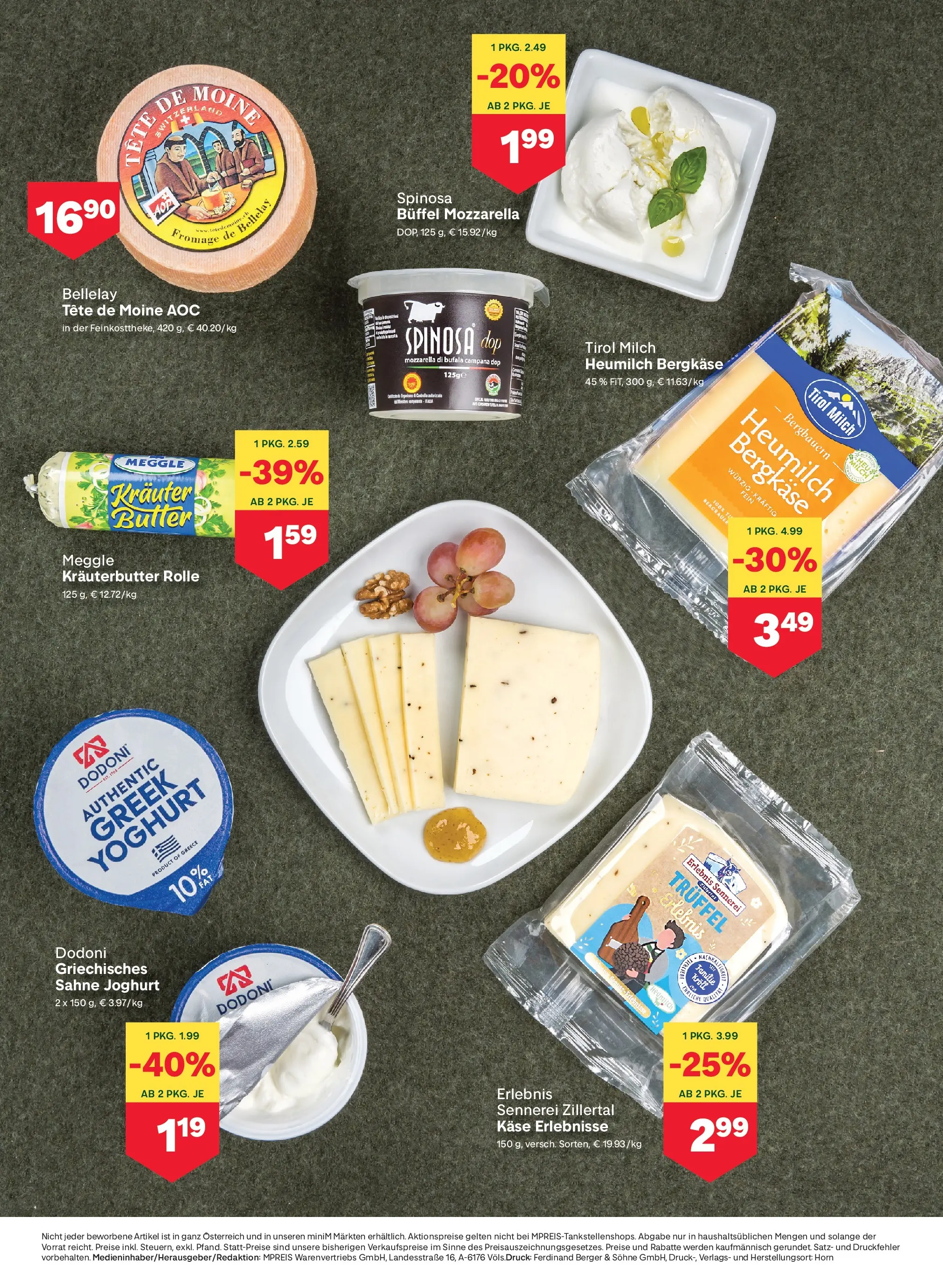 MPREIS Pfunds von 18.12.2025 - Aktuelle Angebote | Seite: 10 | Produkte: Sahne, Milch, Butter, Käse