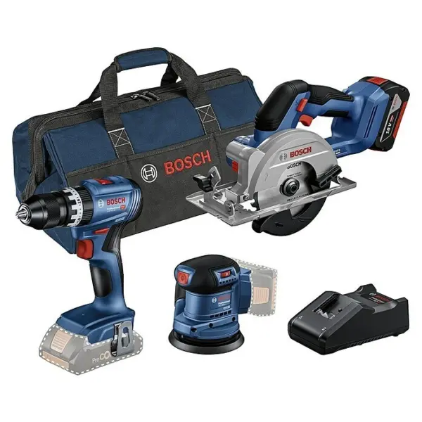 Bosch Professional 3-Tool-Kit 'GSB+GEX+GKS'