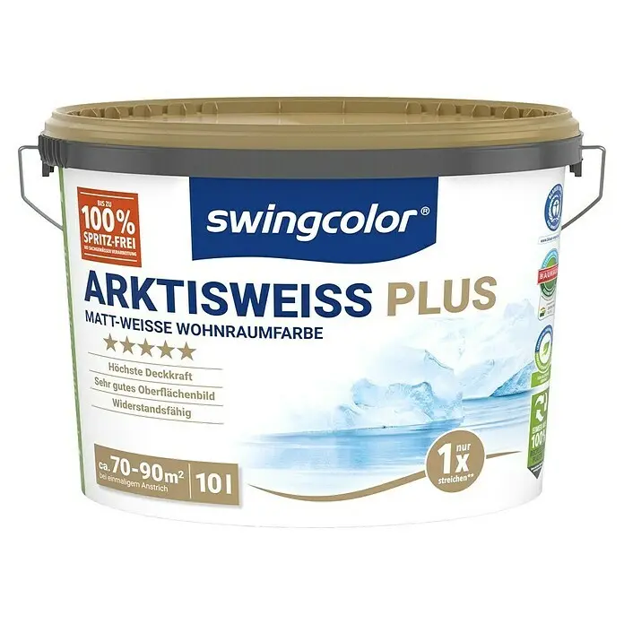 swingcolor Wandfarbe Arktiswei&szlig; Plus