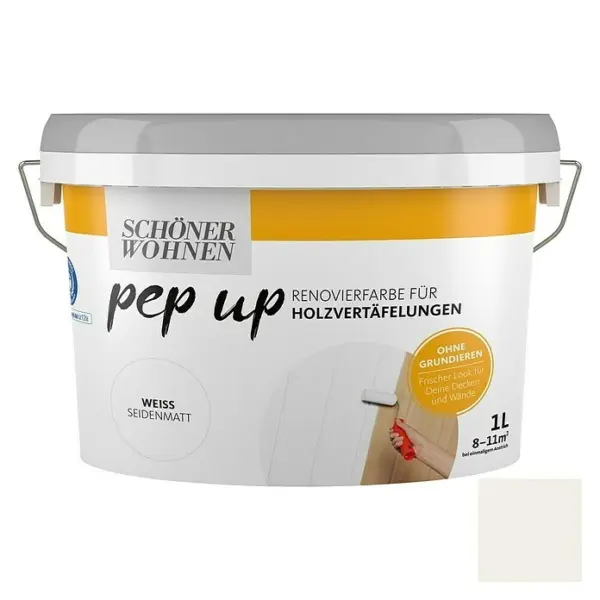SCH&Ouml;NER WOHNEN-Farbe Pep up Wei&szlig;lack f&uuml;r Holzvert&auml;felungen