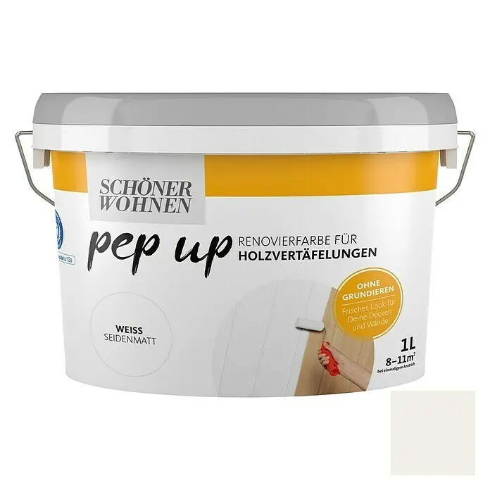 SCH&Ouml;NER WOHNEN-Farbe Pep up Wei&szlig;lack f&uuml;r Holzvert&auml;felungen
