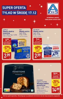 Pogląd oferty "Aldi Gazetka - Super oferta tylko w środę" - ważna od 17.12.2025