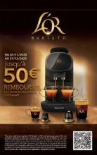 Connexion 50&euro; rembours&eacute;s pour l'achat d'une machine l'OR BARISTA - au 31.12.2025