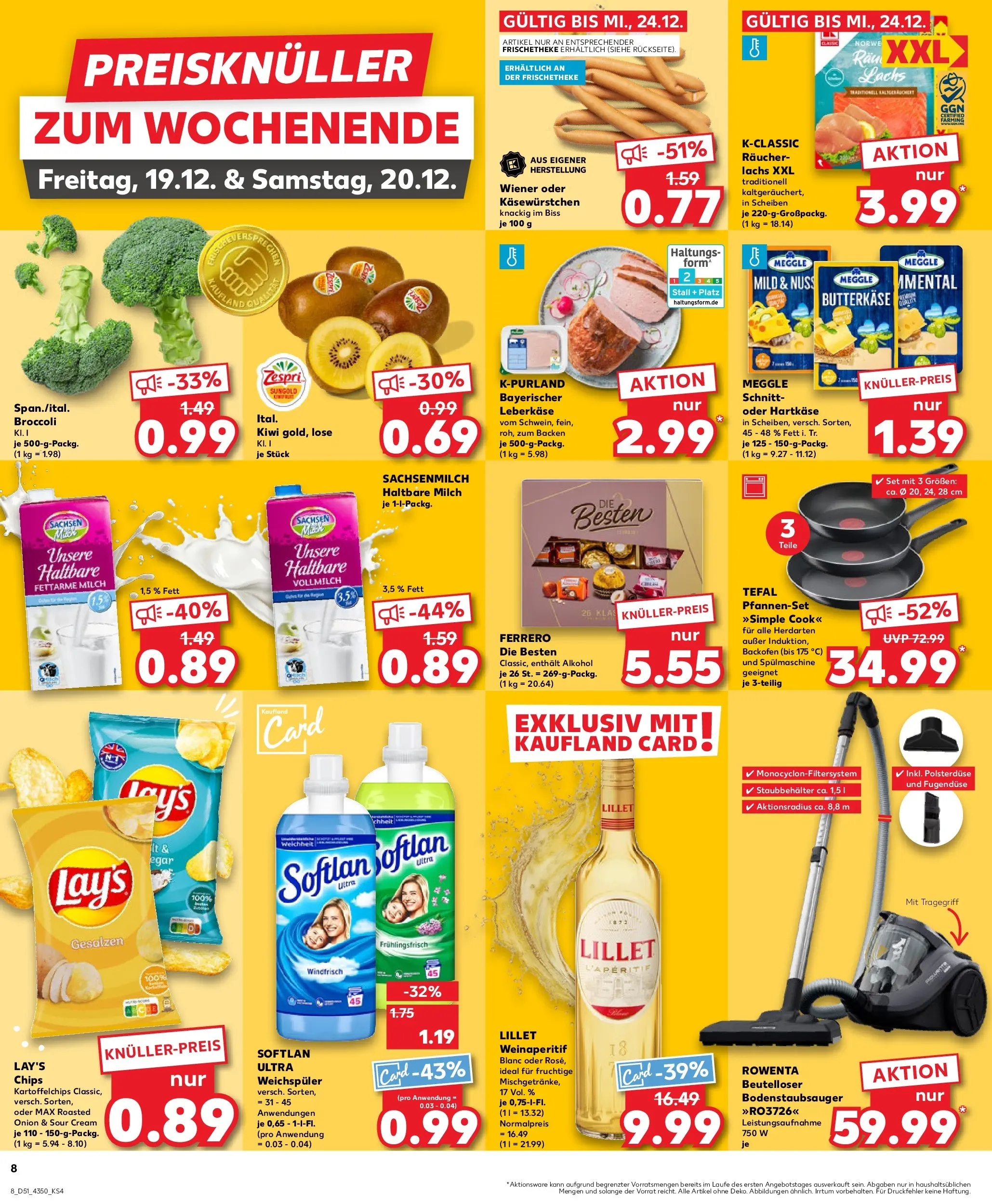 Prospekt Kaufland ab 18.12.2025 » Angebote Online zum Blättern | Seite: 8 | Produkte: Lillet, Räucherlachs, Kiwi, Leberkase