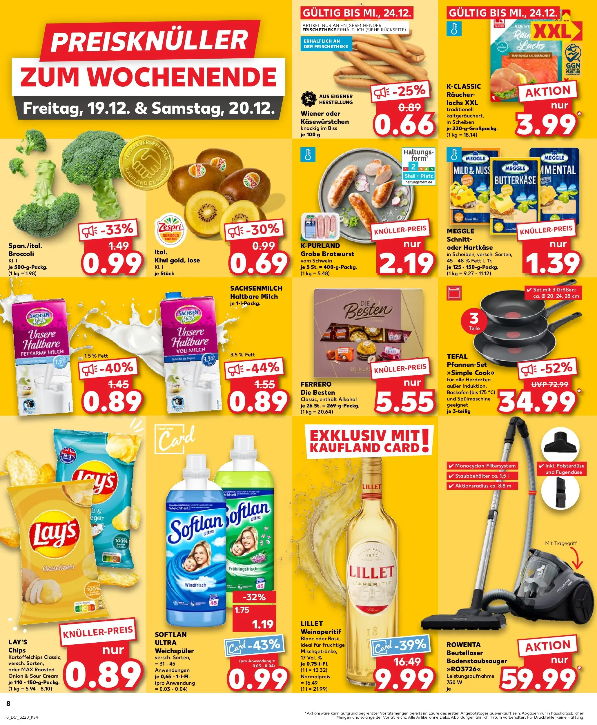 Prospekt Kaufland ab 18.12.2025 » Angebote Online zum Blättern | Seite: 8 | Produkte: Milch, Haltbare milch, Bratwurst, Räucherlachs