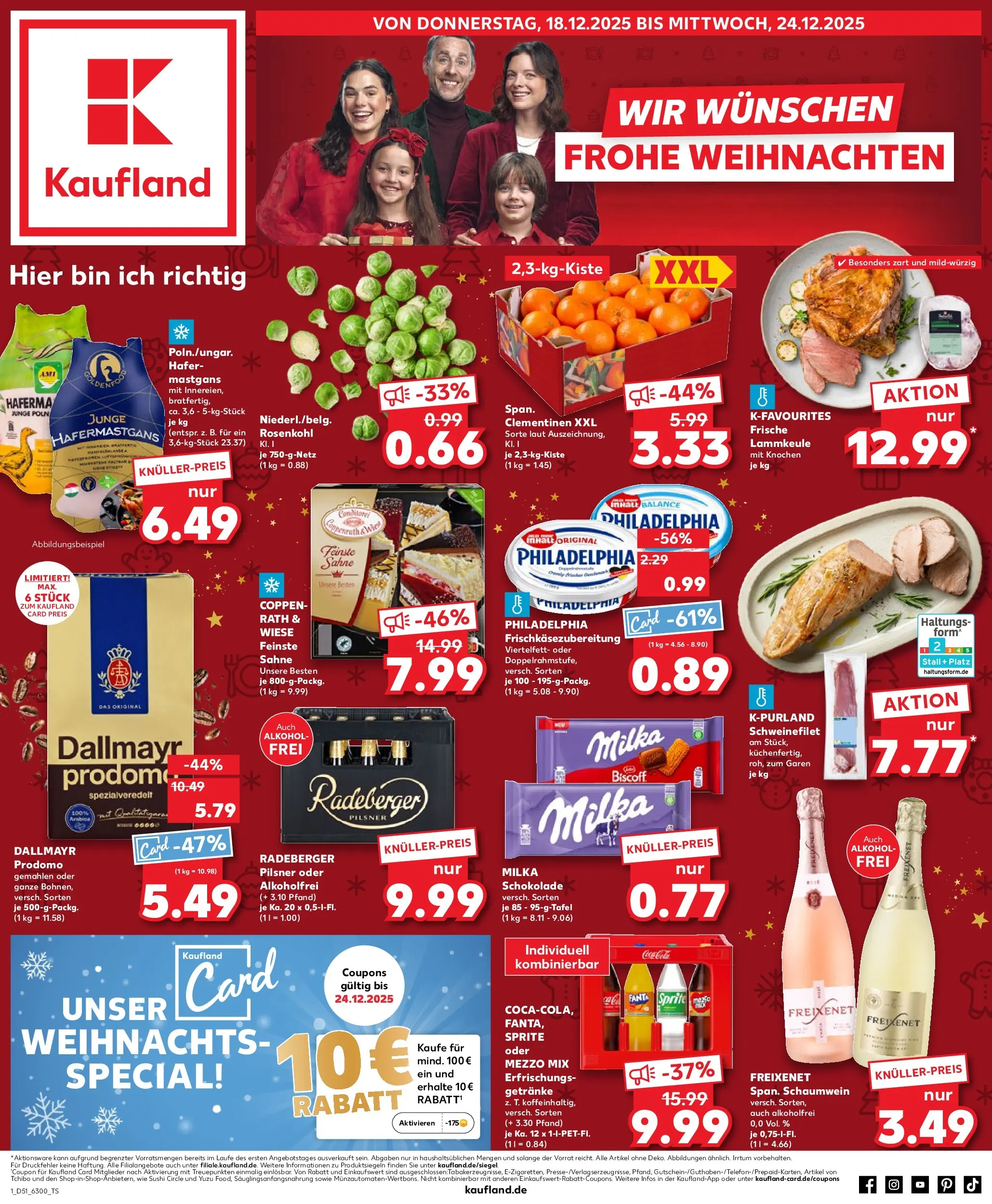 Prospekt Kaufland ab 18.12.2025 » Angebote Online zum Blättern | Seite: 1 | Produkte: Fanta, Schokolade, Dallmayr, Radeberger pilsner