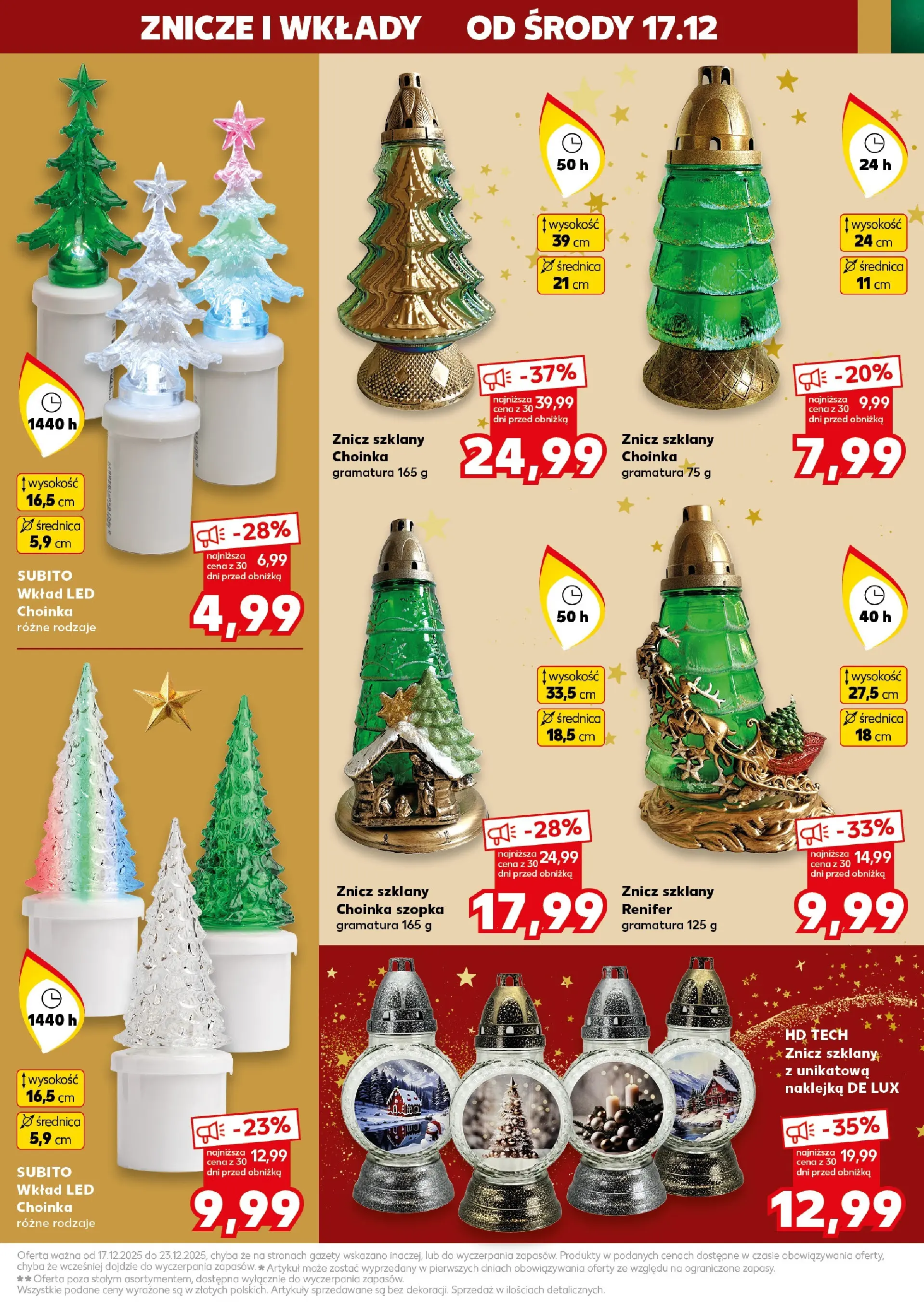 Kaufland gazetka od 17.12.2025 | Boże Narodzenie 🎄🎁 | Strona: 57 | Produkty: Choinka, Znicze
