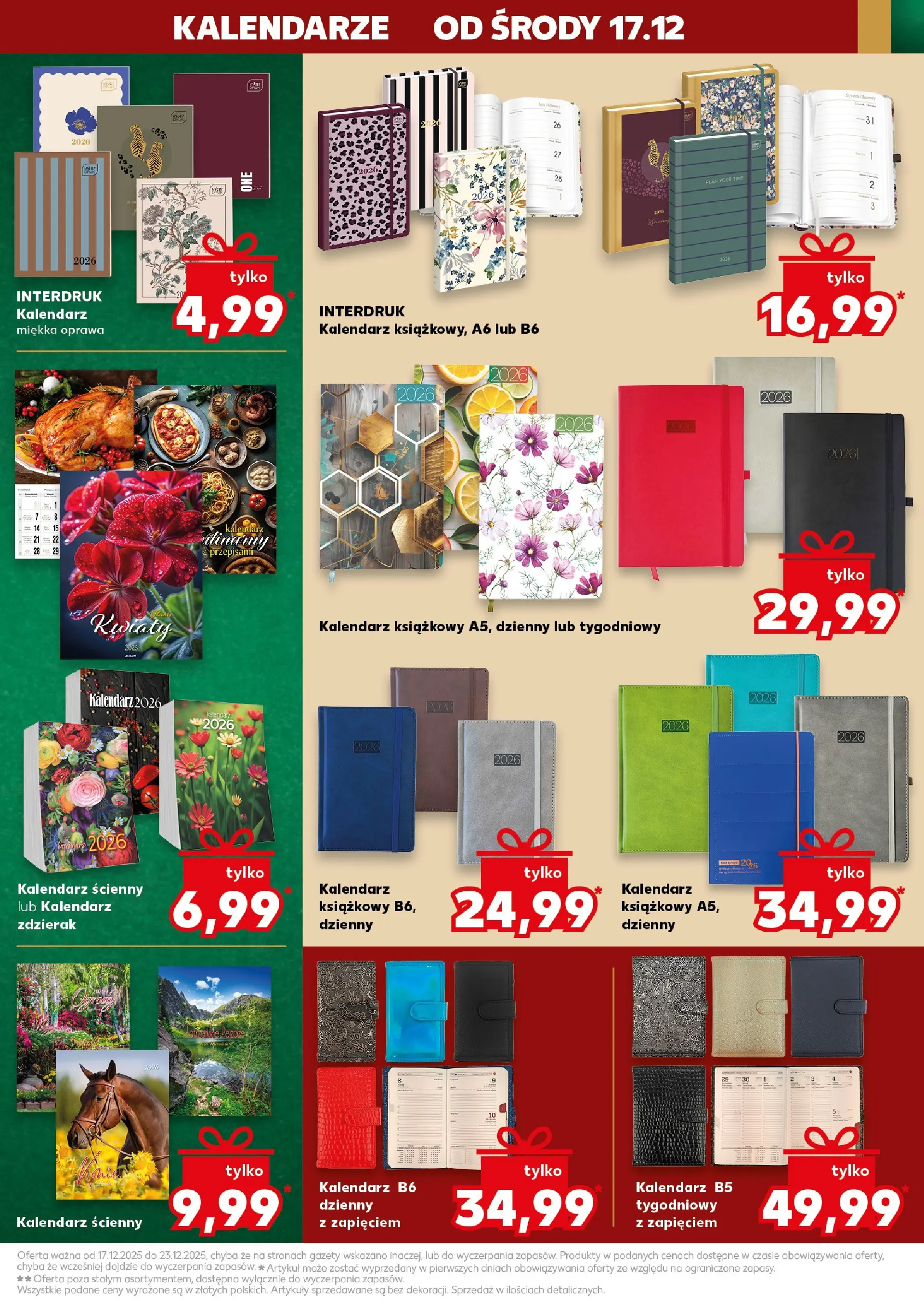 Kaufland gazetka od 17.12.2025 | Boże Narodzenie 🎄🎁 | Strona: 59 | Produkty: Kalendarz, Kwiaty