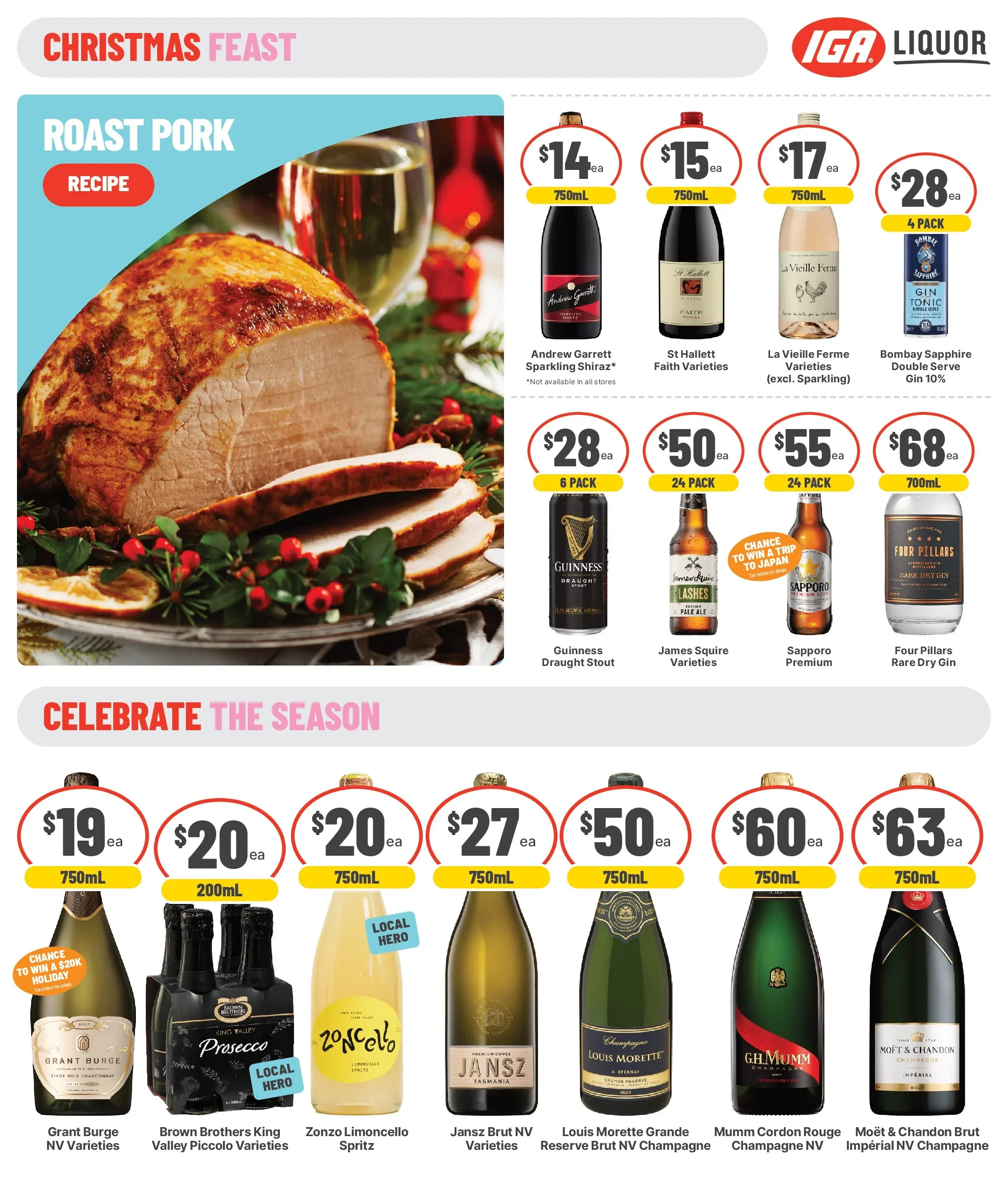 Deals - Add a drop to your Xmas Shop 17/12 - 16/12/2025 > weekly / monthly specials | Page: 3 | Products: Pork, Gin