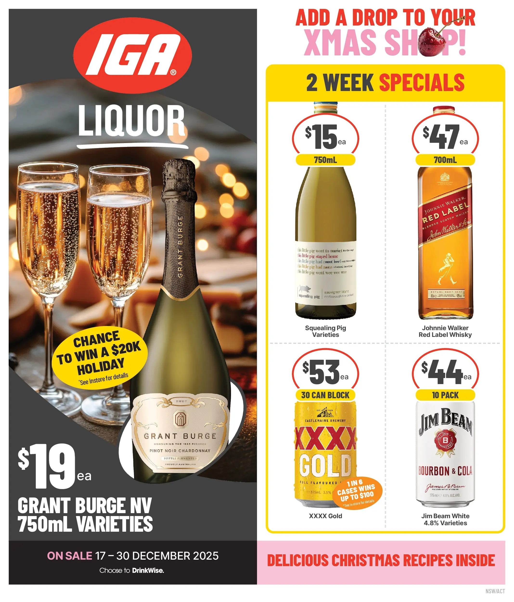 Deals - Add a Drop to your Xmas Shop 17/12 - 16/12/2025 > weekly / monthly specials | Page: 1 | Products: Bourbon, Scotch