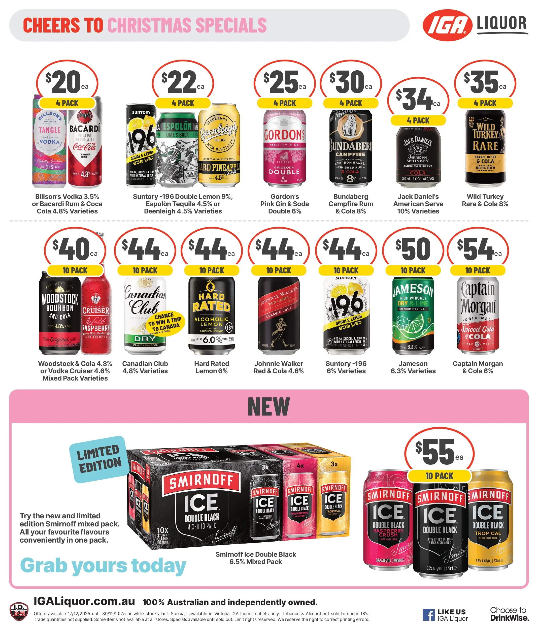 Deals - Add a drop to your Xmas Shop 17/12 - 16/12/2025 > weekly / monthly specials | Page: 8 | Products: Bourbon, Coca Cola, Lime, Raspberry