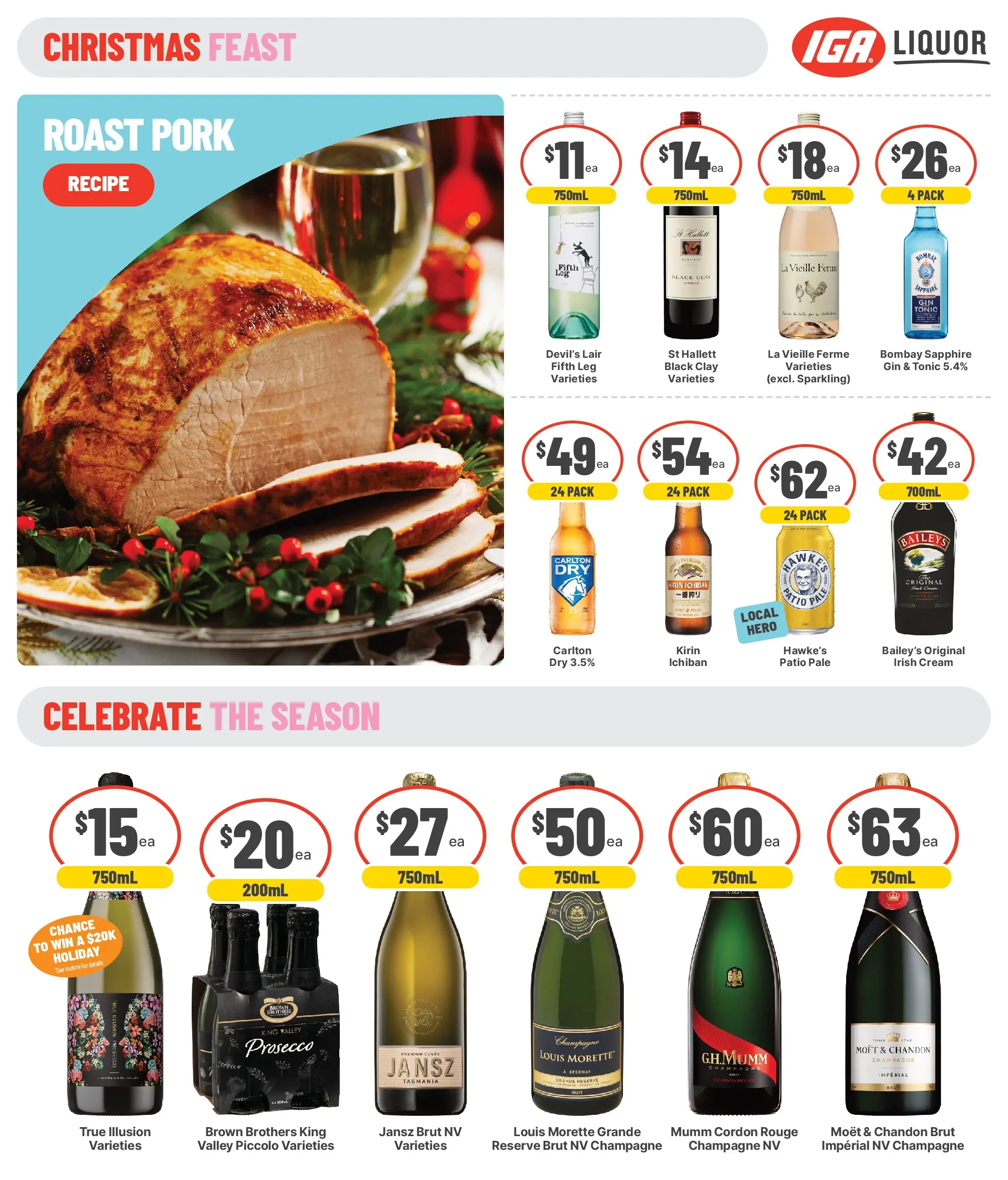 Deals - Add a Drop to your Xmas Shop 17/12 - 16/12/2025 > weekly / monthly specials | Page: 3 | Products: Pork, Gin, Cream, Clay