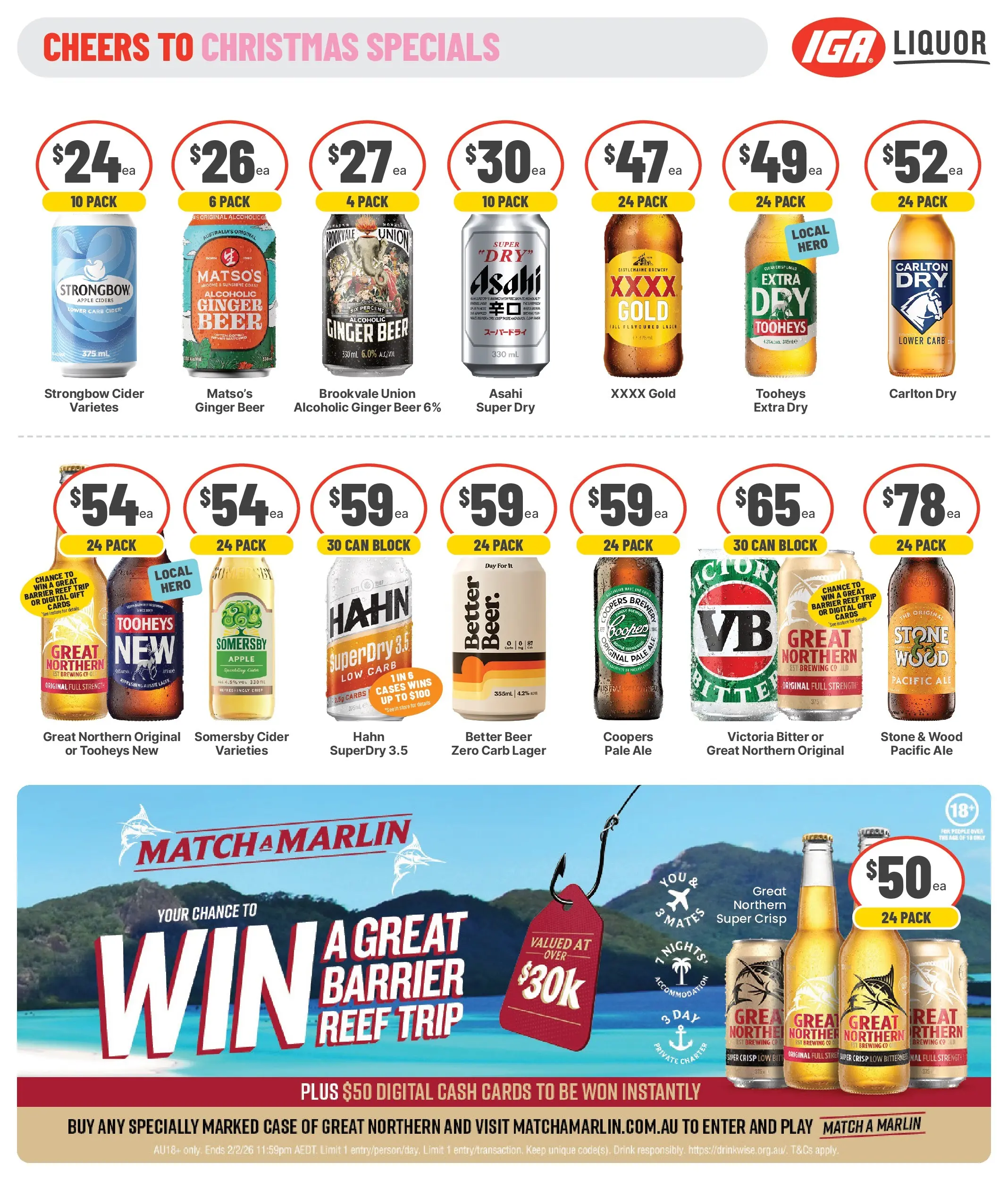 Deals - Add a Drop to your Xmas Shop 17/12 - 16/12/2025 > weekly / monthly specials | Page: 4 | Products: Ginger, Beer, Wood, Case