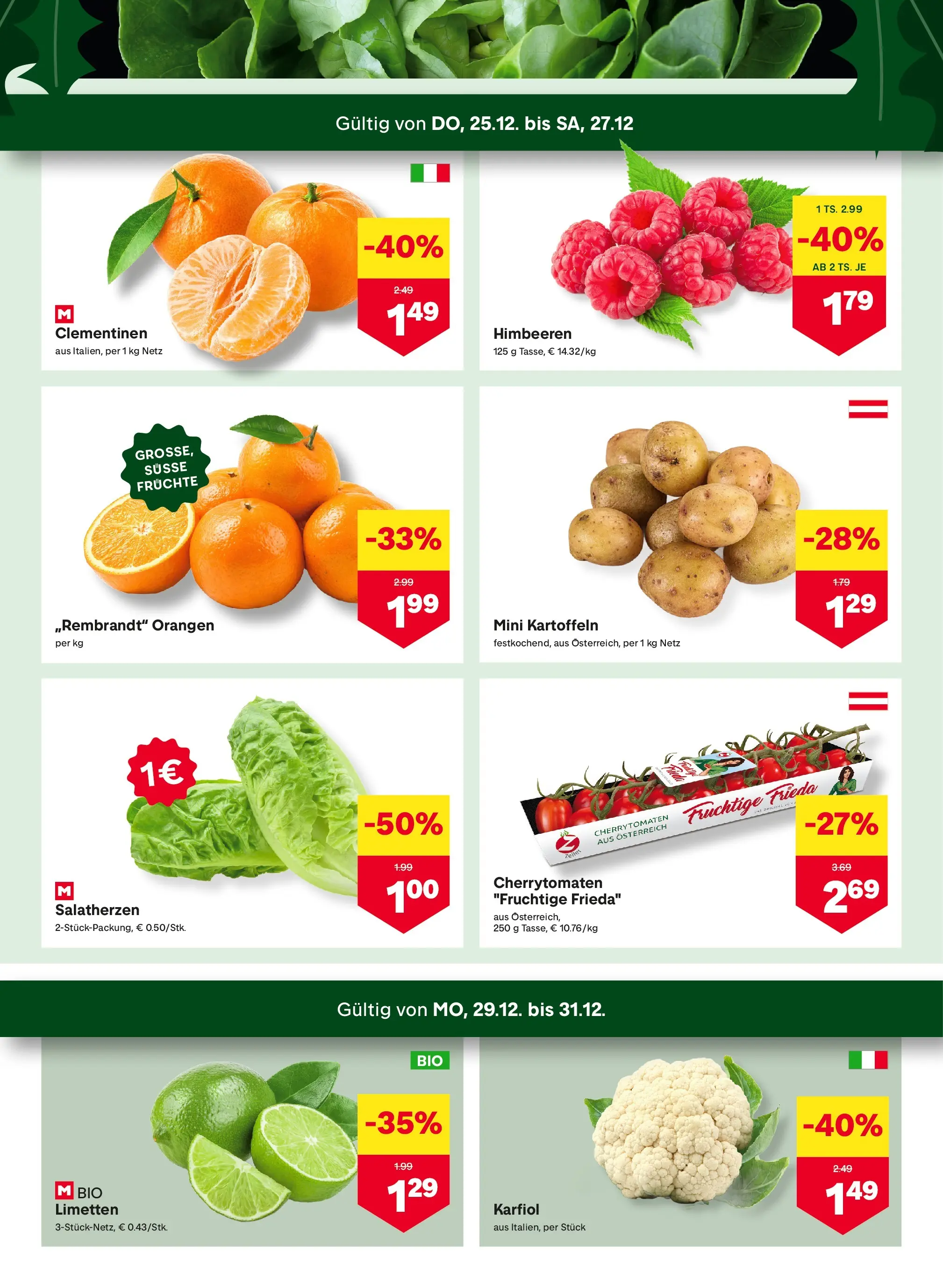 MPREIS St.Gallenkirch von 24.12.2025 - Aktuelle Angebote | Seite: 2 | Produkte: Kartoffeln, Orangen