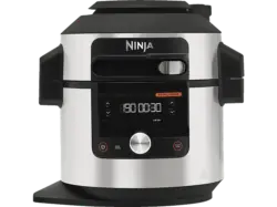 Ninja Foodi max 12-in-1 SmartLid Multikocher Edelstahl/Schwarz (1760 Watt)