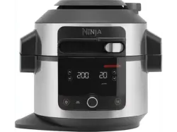 Ninja OL550EU Foodi 11-in-1 SmartLid Multikocher Schwarz/Edelstahl (R&uuml;hrsch&uuml;sselkapazit&auml;t: 6 l, 1460 Watt)