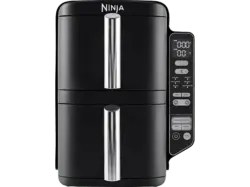 Ninja SL300EU Double Stack 2-Ebenen Hei&szlig;luftfritteuse 7,6 l, 2470 Watt, Schwarz