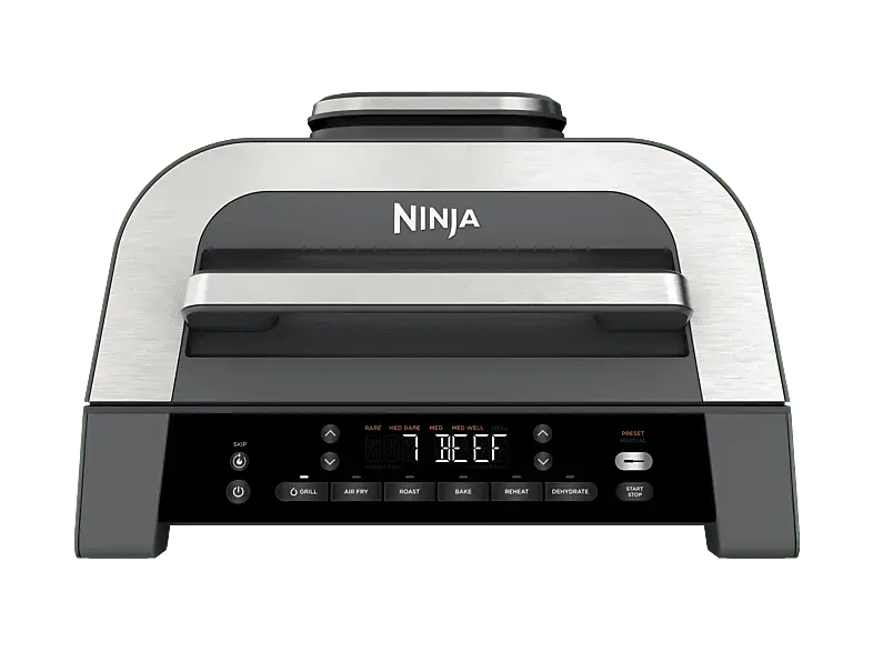 Ninja DG551EU 6-in-1 max Grill Hei&szlig;luftfritteuse 3,8 l, 1760 Watt, Silber