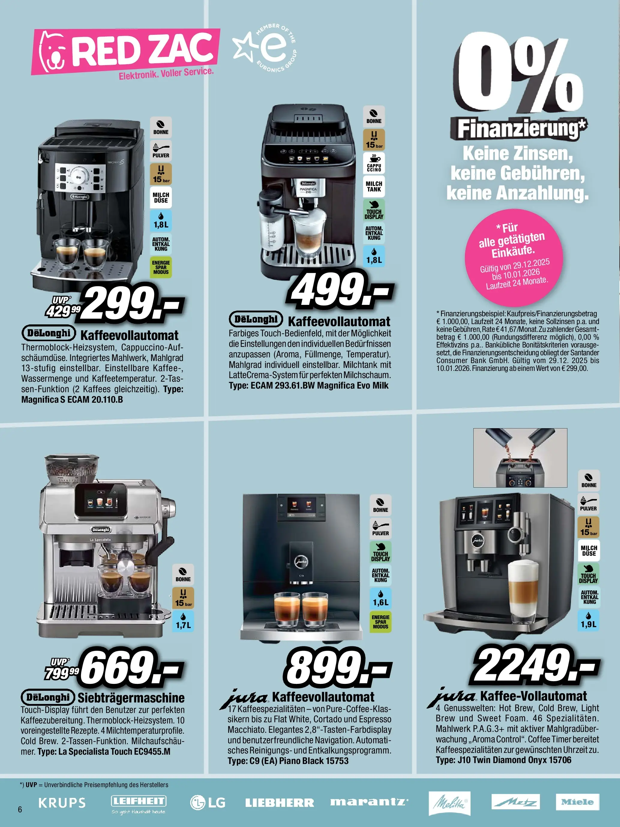 RED ZAC Flugblatt von 29.12.2025 - Aktuelle Angebote | Seite: 6 | Produkte: Milch, Kaffee
