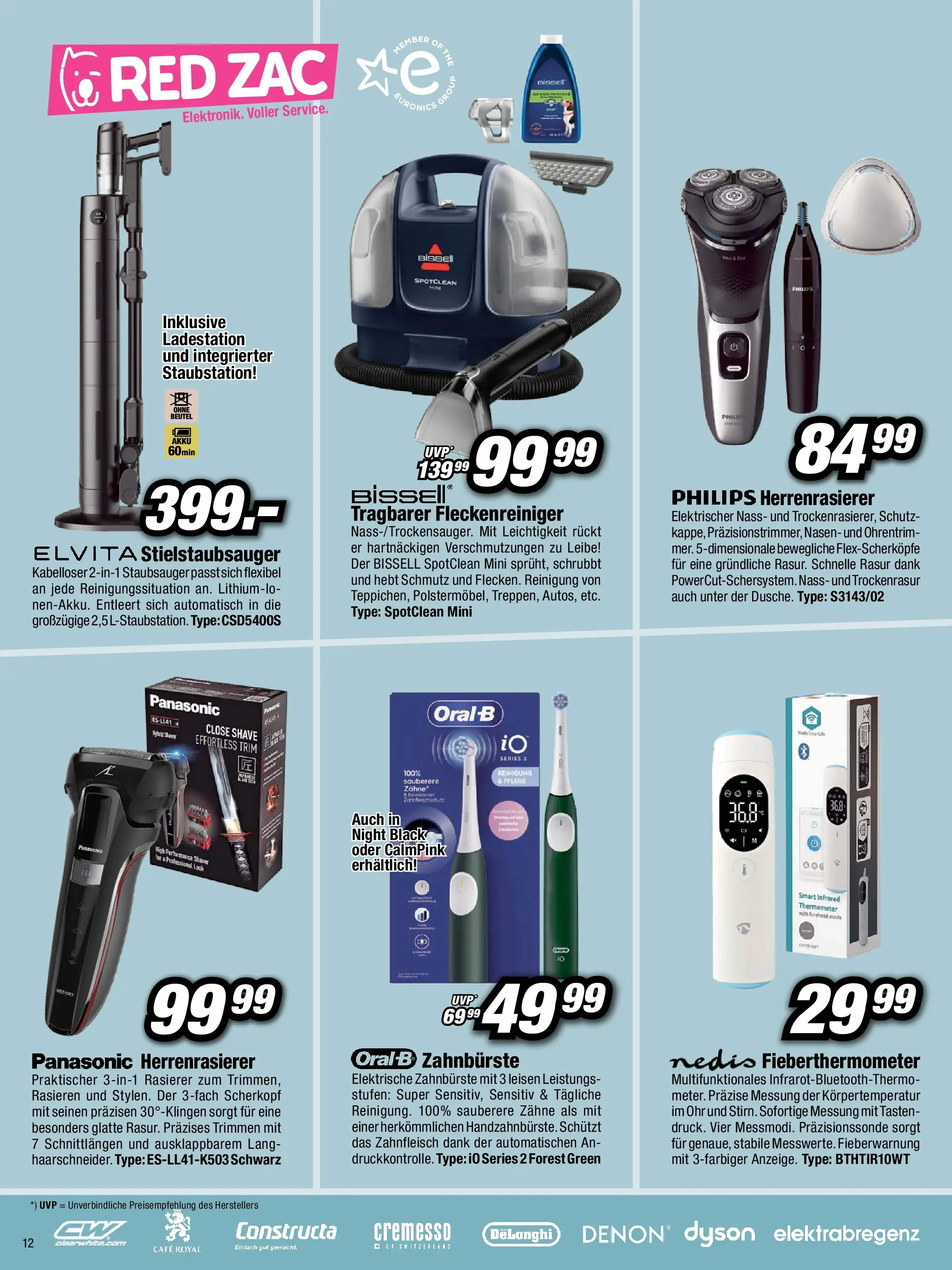 RED ZAC Flugblatt von 29.12.2025 - Aktuelle Angebote | Seite: 12 | Produkte: Staubsauger, Thermometer, Rasierer, Elektrische zahnbürste