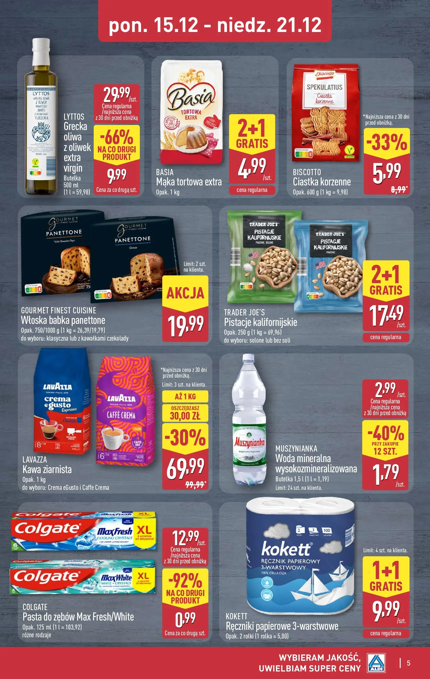 Aldi gazetka od 18.12.2025 | Boże Narodzenie 🎄🎁 | Strona: 5 | Produkty: Czekolady, Rolki, Ciastka, Pasta do zębów
