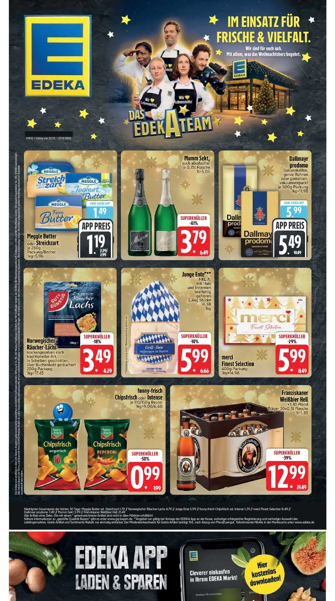 Edeka prospekt München	 (ab 21.12.2025) » Angebote Online | Seite: 1 | Produkte: Franziskaner, Joghurt, Sekt, Ente