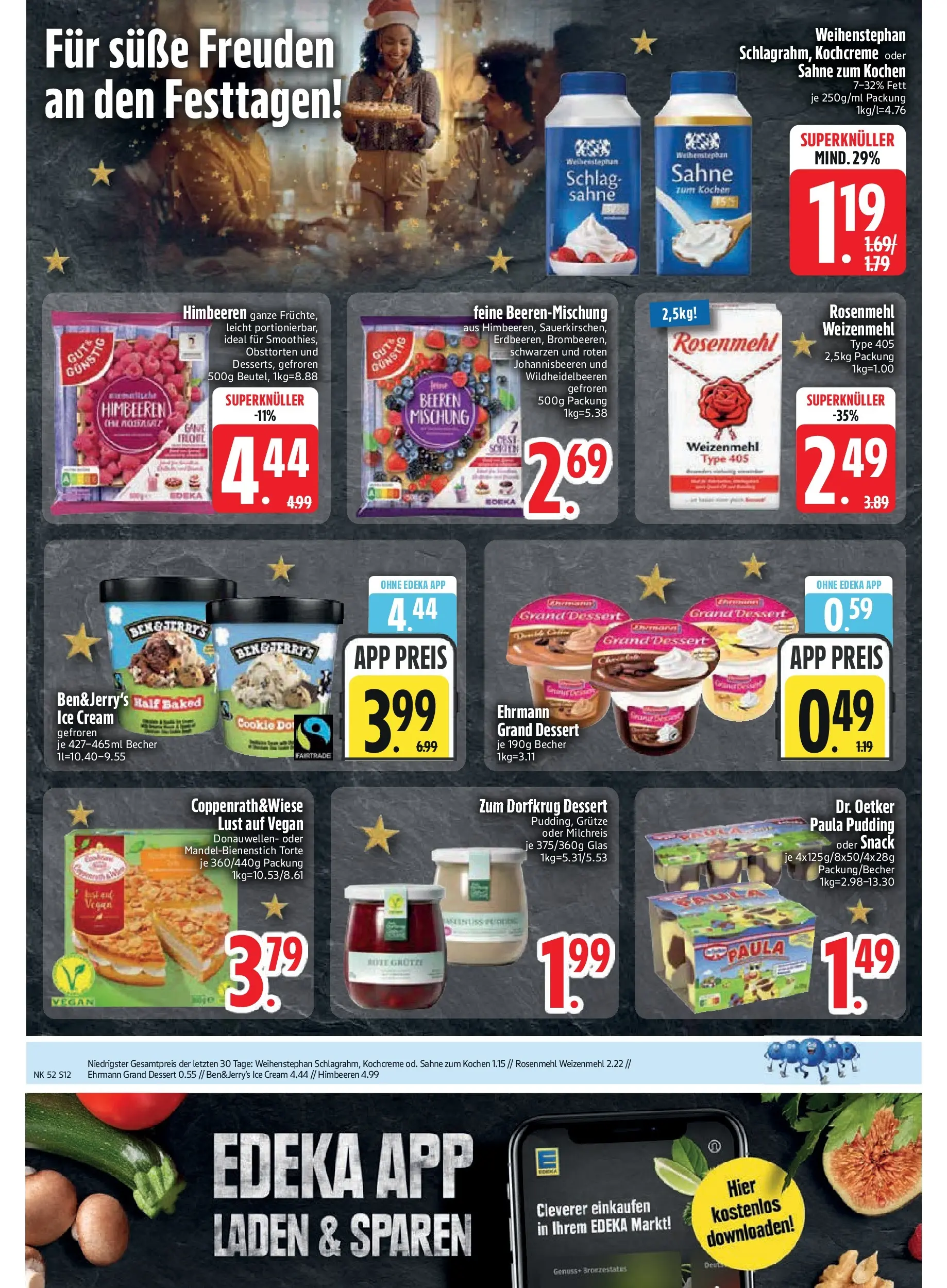Edeka prospekt München	 (ab 21.12.2025) » Angebote Online | Seite: 14 | Produkte: Ehrmann grand dessert, Weizenmehl, Pudding, Sahne