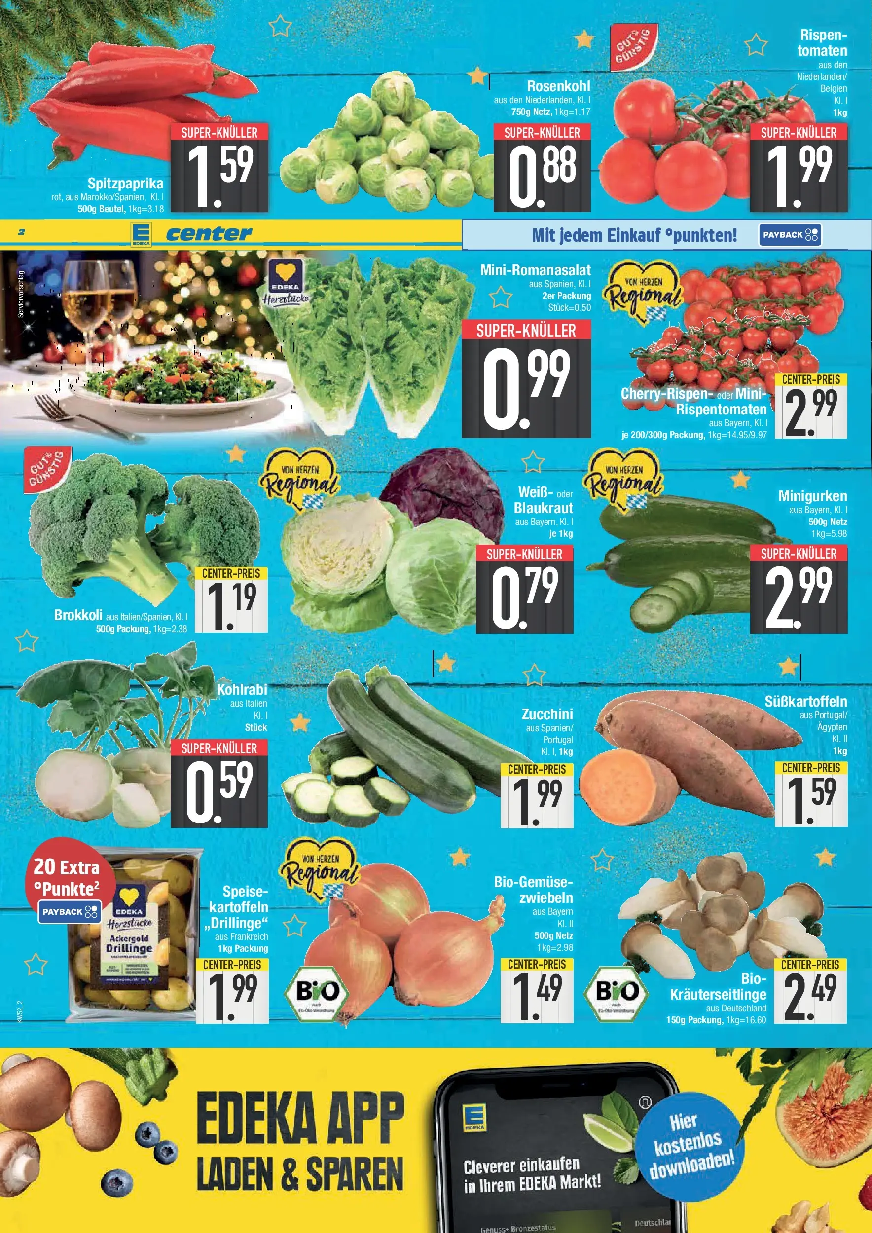 Edeka prospekt Neuburg an der Donau	 (ab 21.12.2025) » Angebote Online | Seite: 2 | Produkte: Kartoffeln, Zwiebeln, Brokkoli, Zucchini