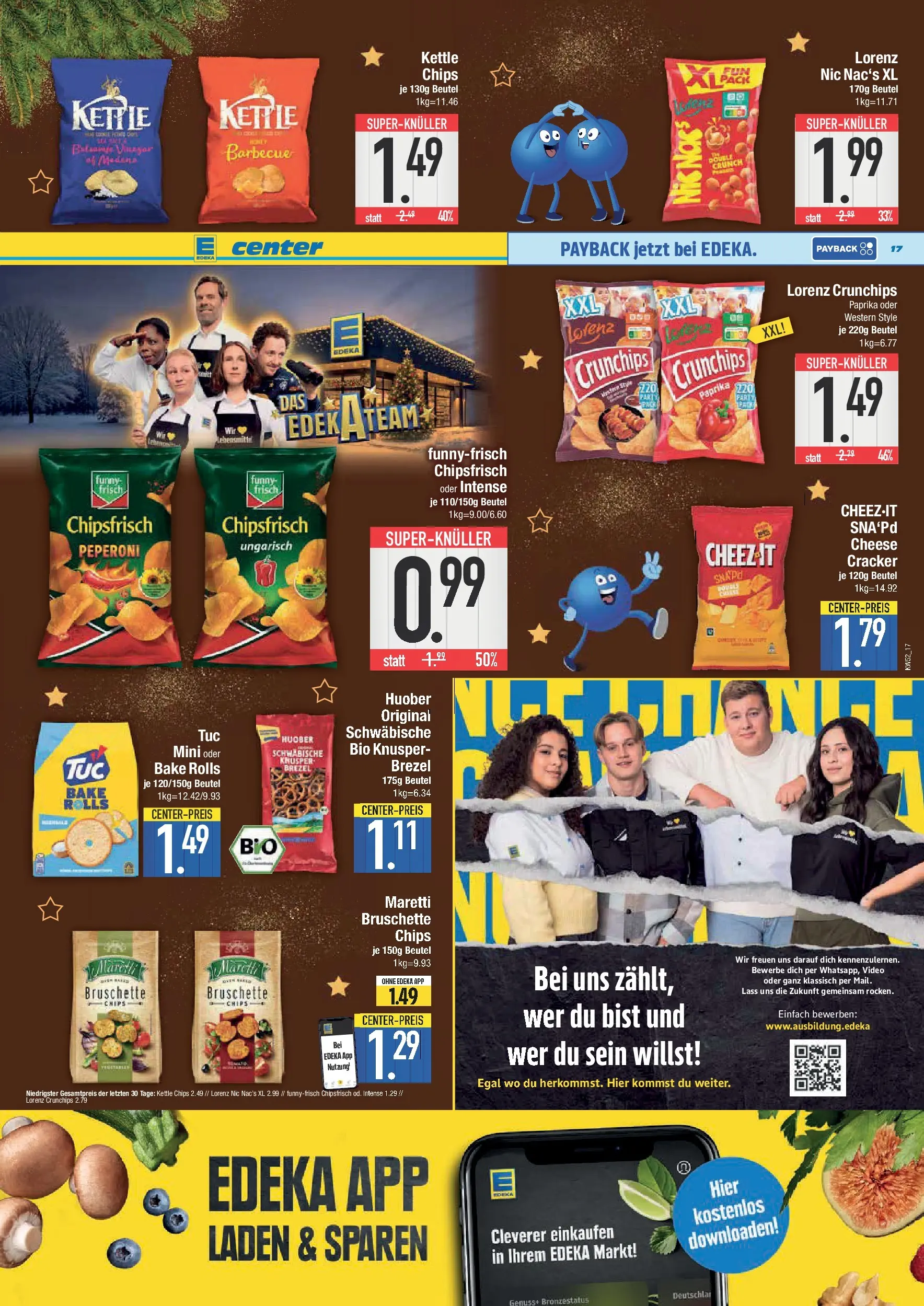 Edeka prospekt Neuburg an der Donau	 (ab 21.12.2025) » Angebote Online | Seite: 17 | Produkte: Funny frisch, Lorenz crunchips, Chips, Video
