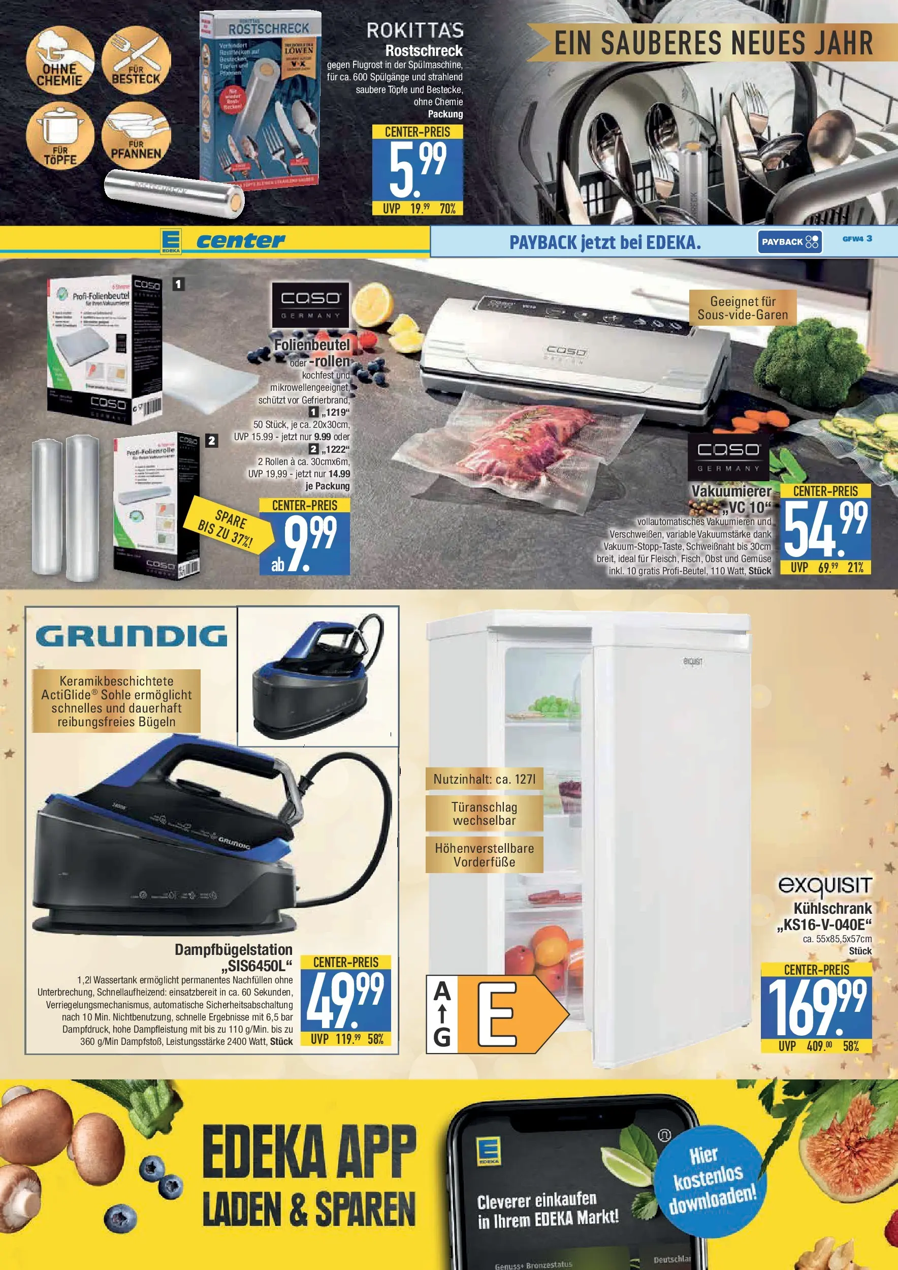 Edeka prospekt Schwabmünchen	 (ab 22.12.2025) » Angebote Online | Seite: 25 | Produkte: Vakuumierer, Kühlschrank, Gemüse, Obst