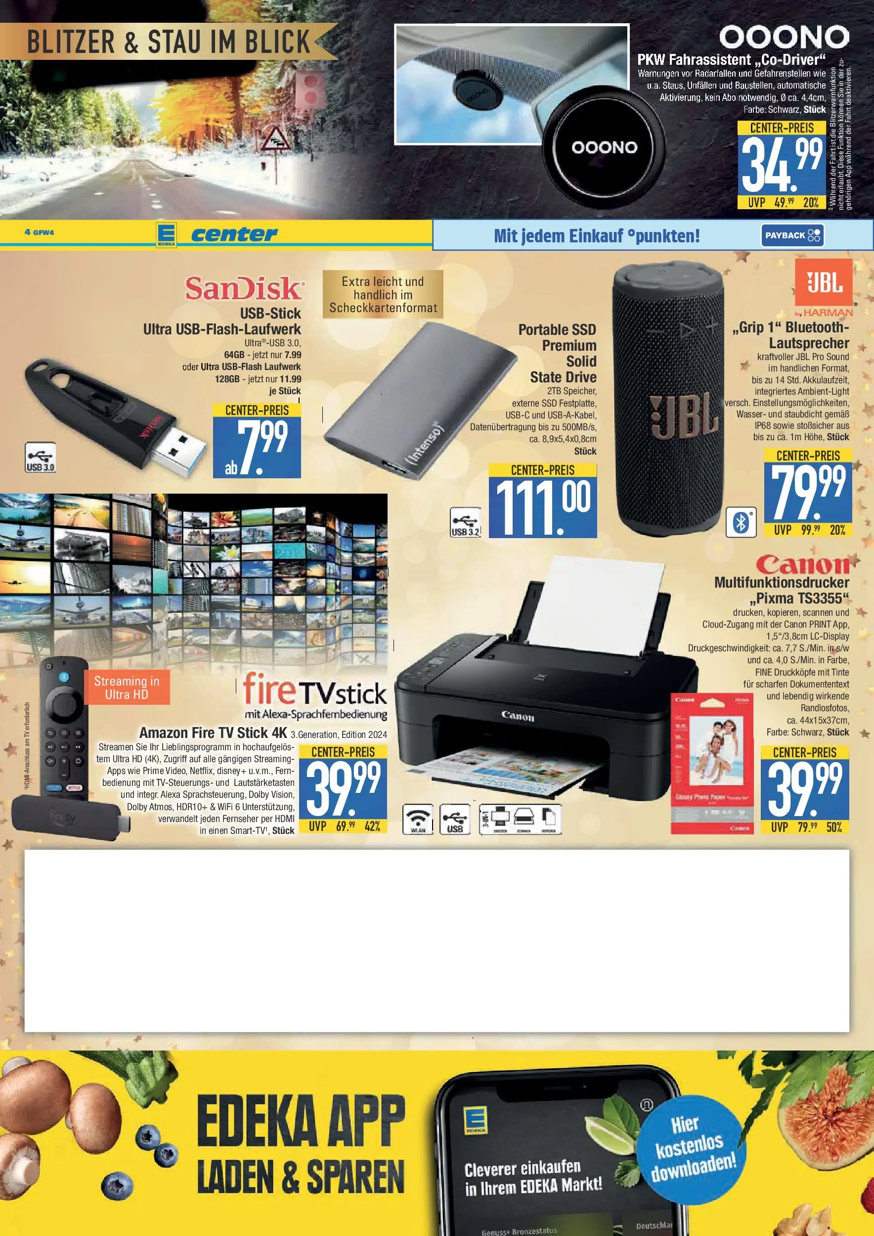 Edeka prospekt Schwabmünchen	 (ab 22.12.2025) » Angebote Online | Seite: 26 | Produkte: Lautsprecher, USB, Wasser, TV